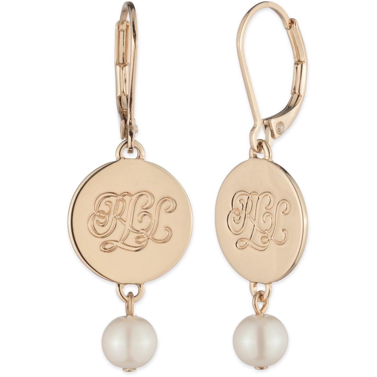 LD/WHITE - Lauren Ralph Lauren - Ralph Pearl Drop Earrings - 1