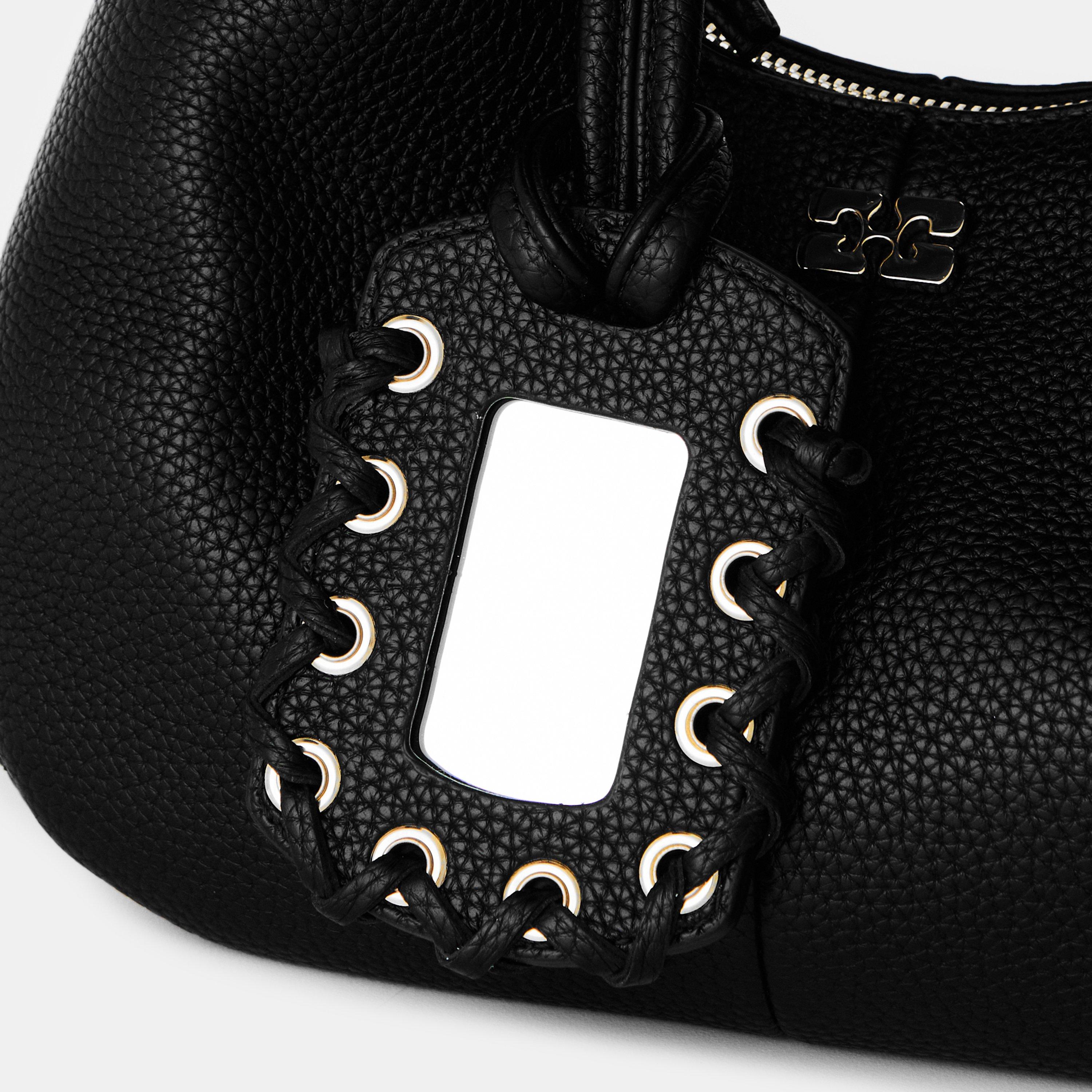 Black - Ganni - Ganni Mini Hobo Ld54 - 4