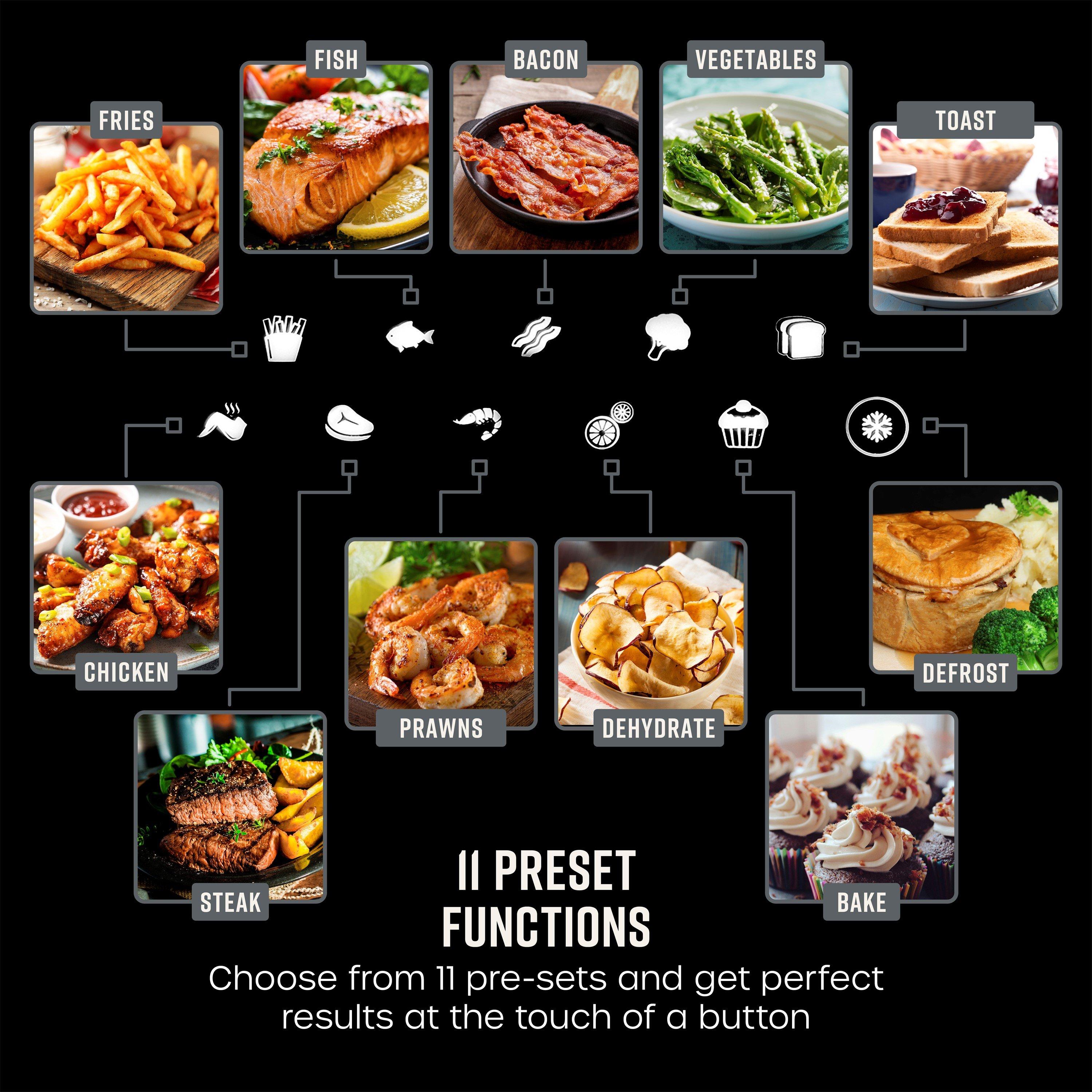 Grey - Swan - Nordic Dual 8L 13in1 Air Fryer Grey - 6