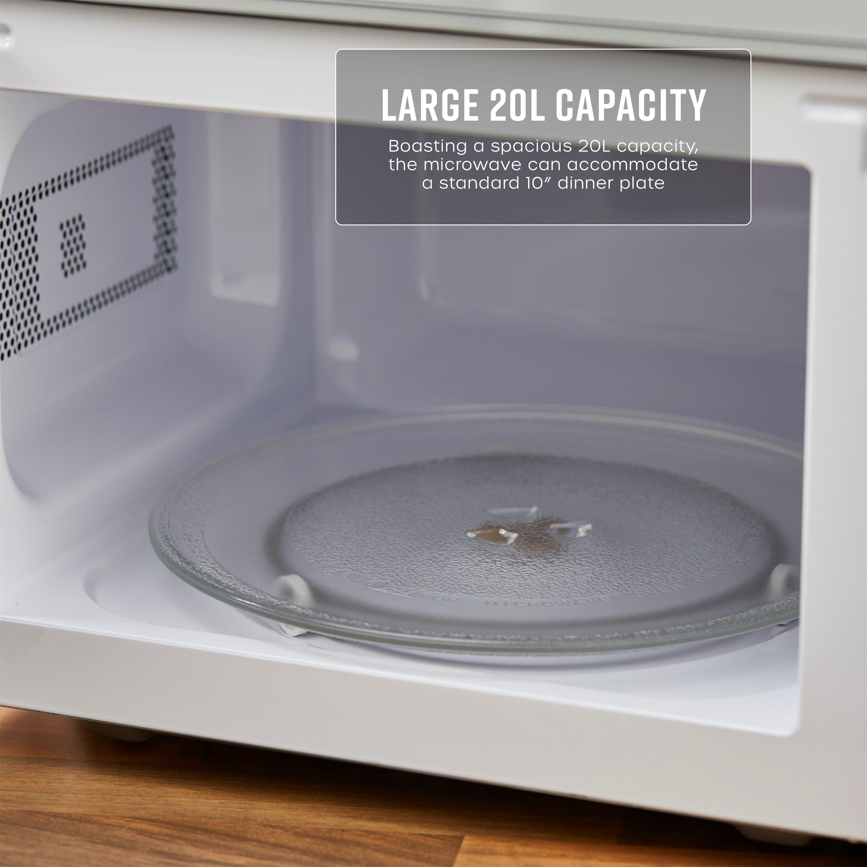 Black - Swan - 20L 700W Manual Microwave Black - 4