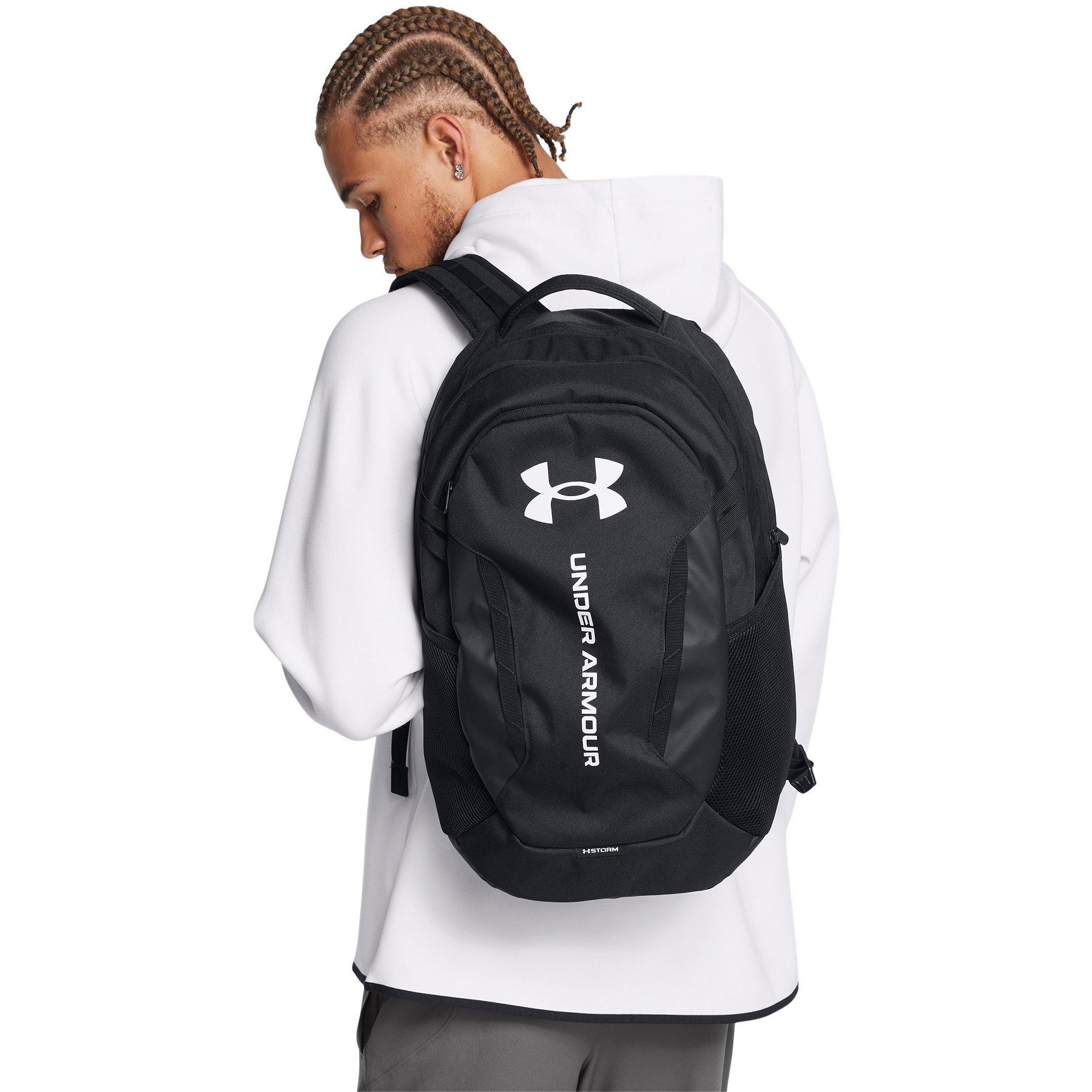 Black/Blk/White - Under Armour - Adults Hustle.0 Backpack - 3
