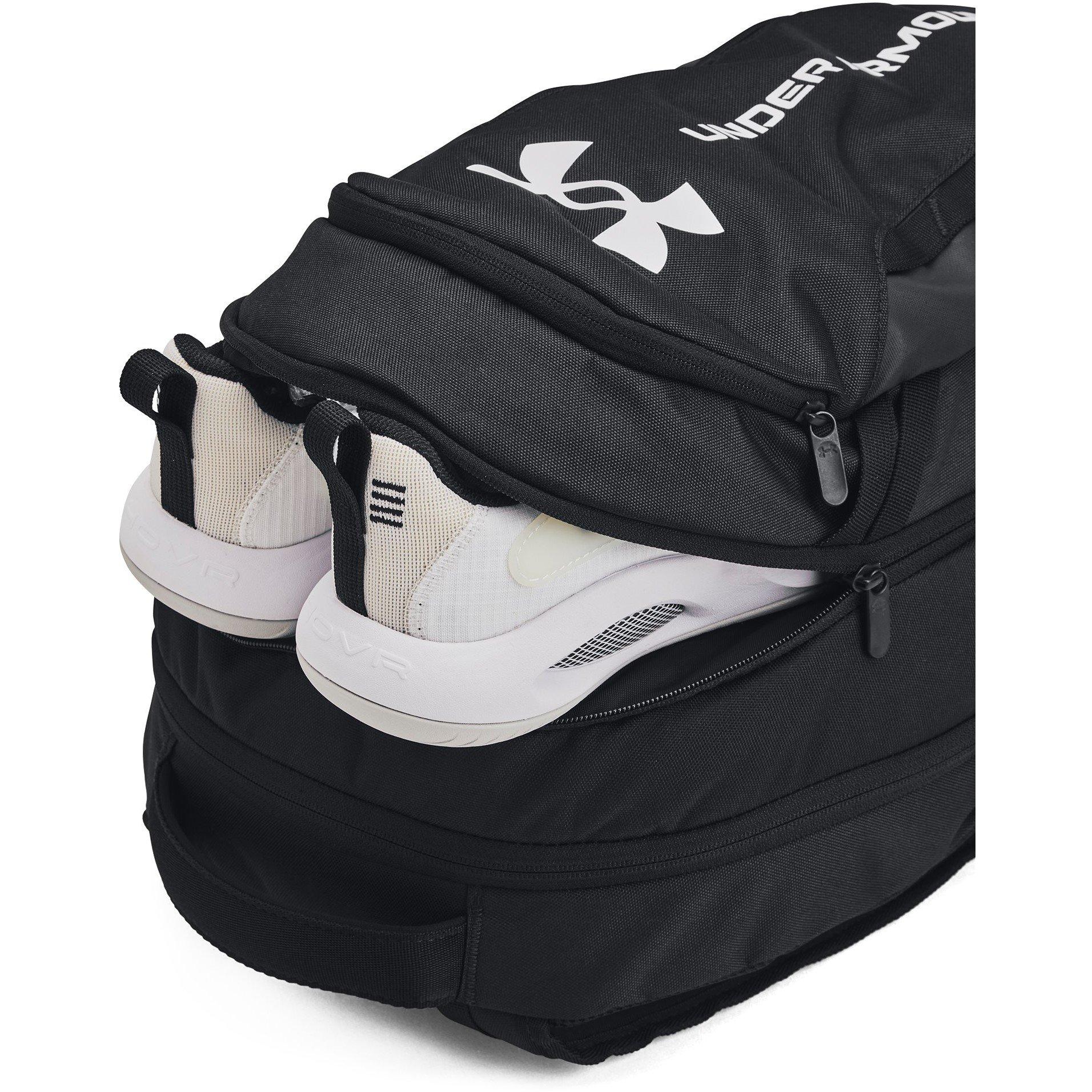 Black/Blk/White - Under Armour - Adults Hustle.0 Backpack - 7