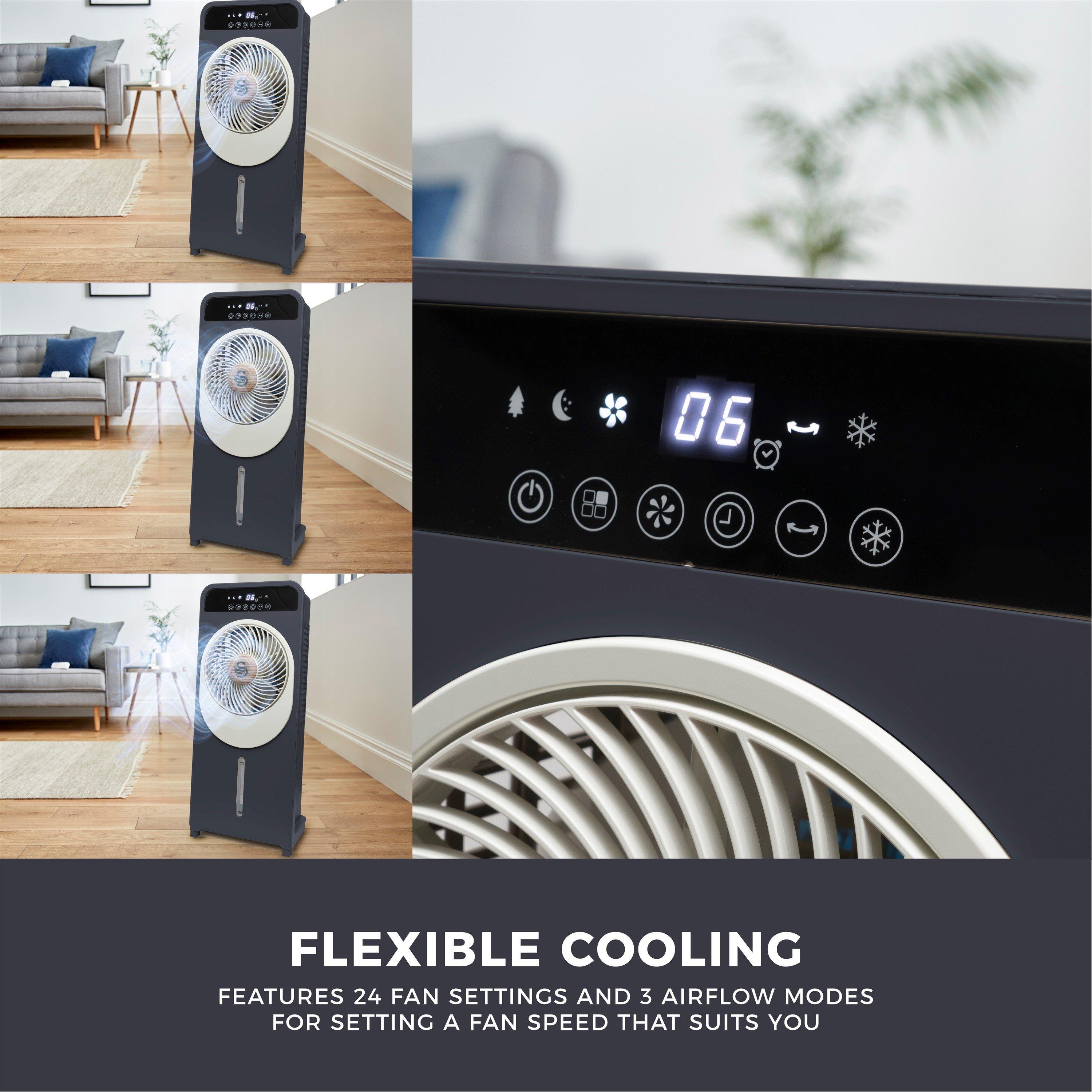 Grey - Swan - 5L Nordic Air Cooler - 6