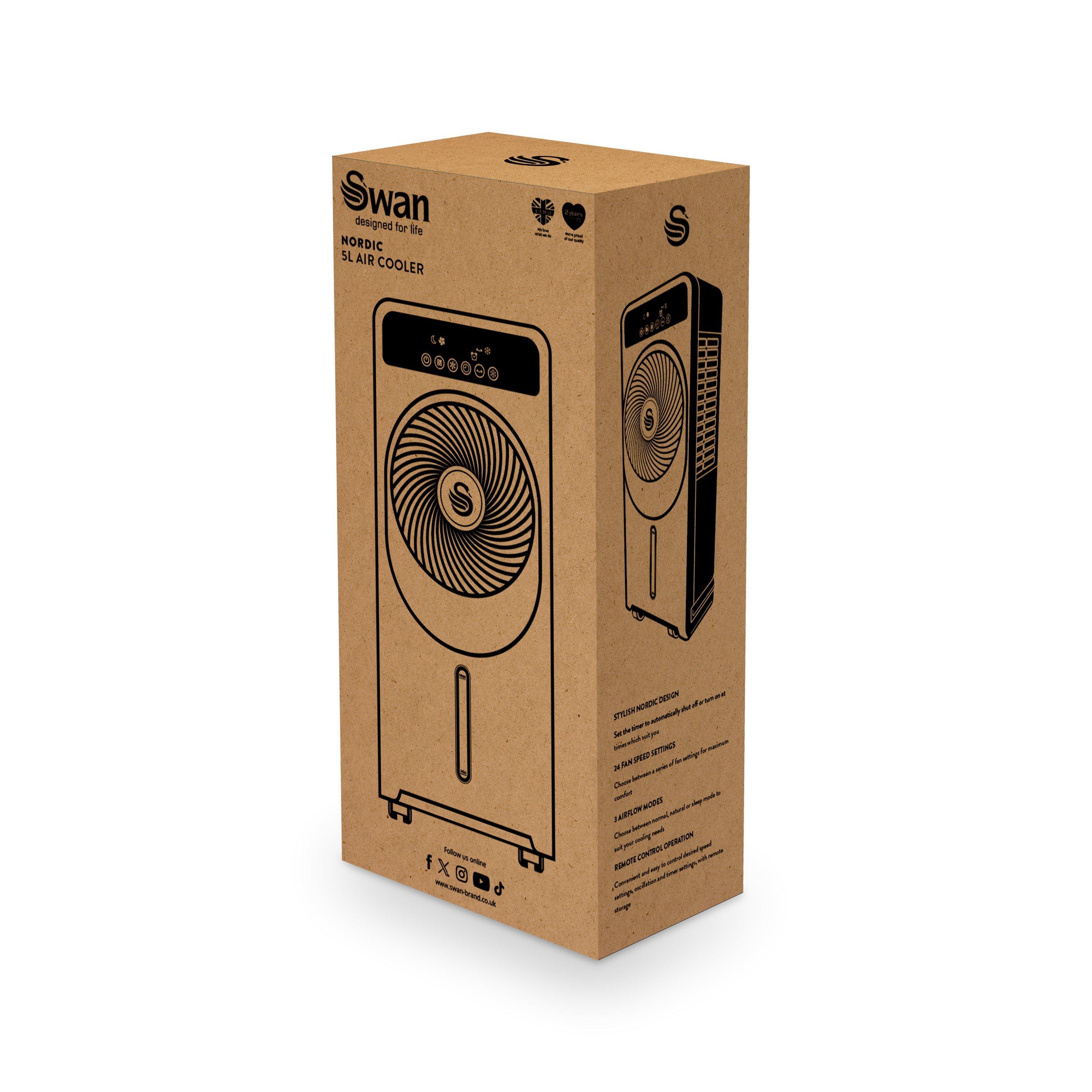 Grey - Swan - 5L Nordic Air Cooler - 10