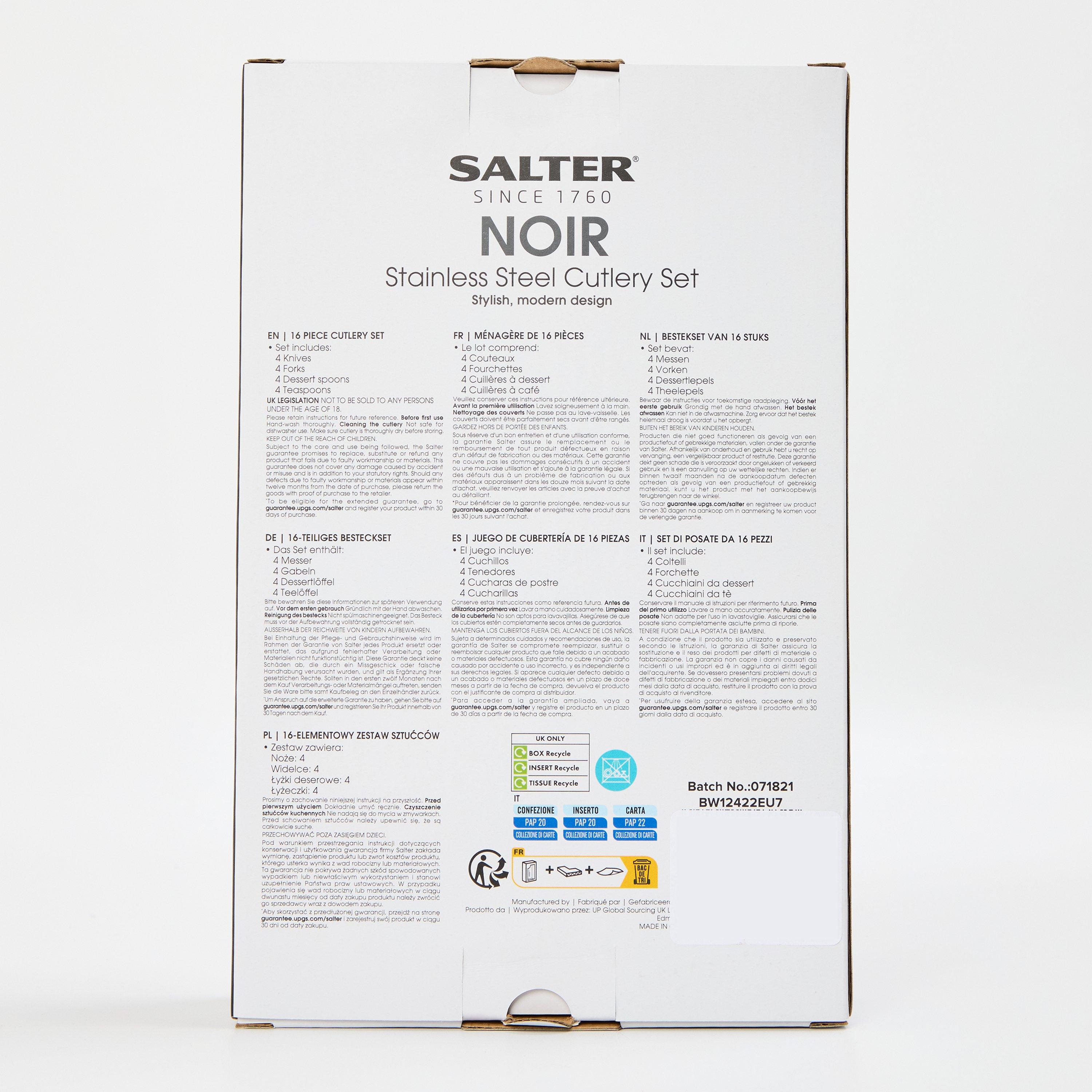 Black - Salter - Noir 99 Cutlery Set - 2