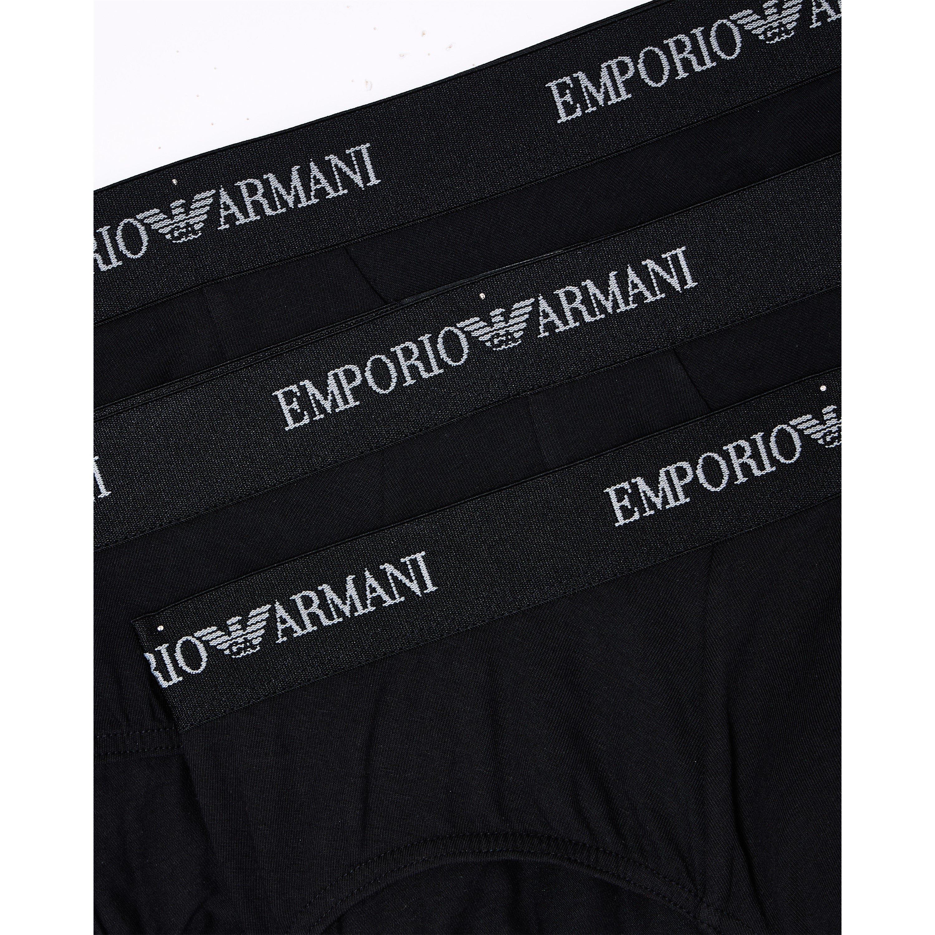 Crni MC061 - Emporio Armani - Men's Structured Waistband Short Shorts - 4