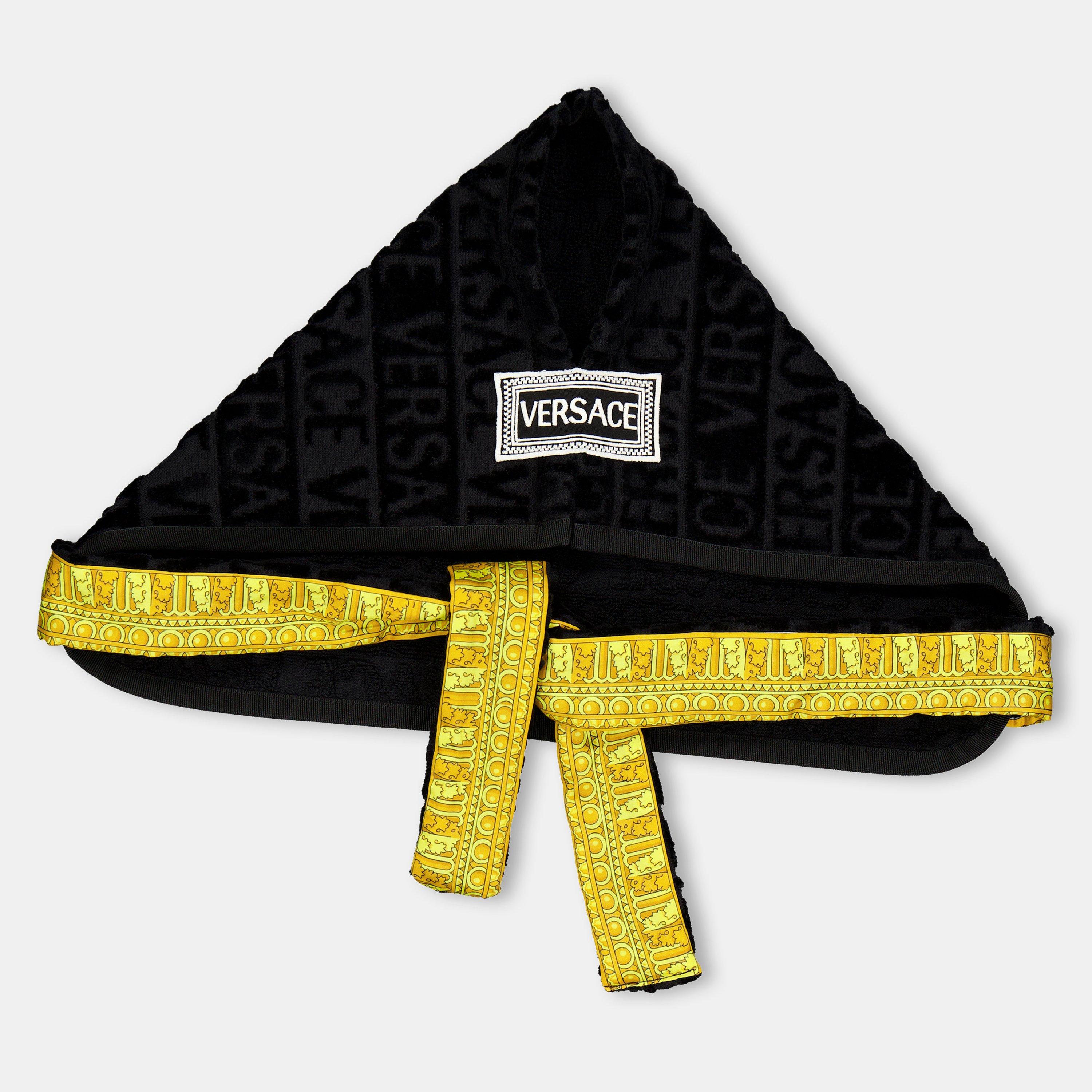 Black - Versace Home - Dog Baroque Bathrobe - 2