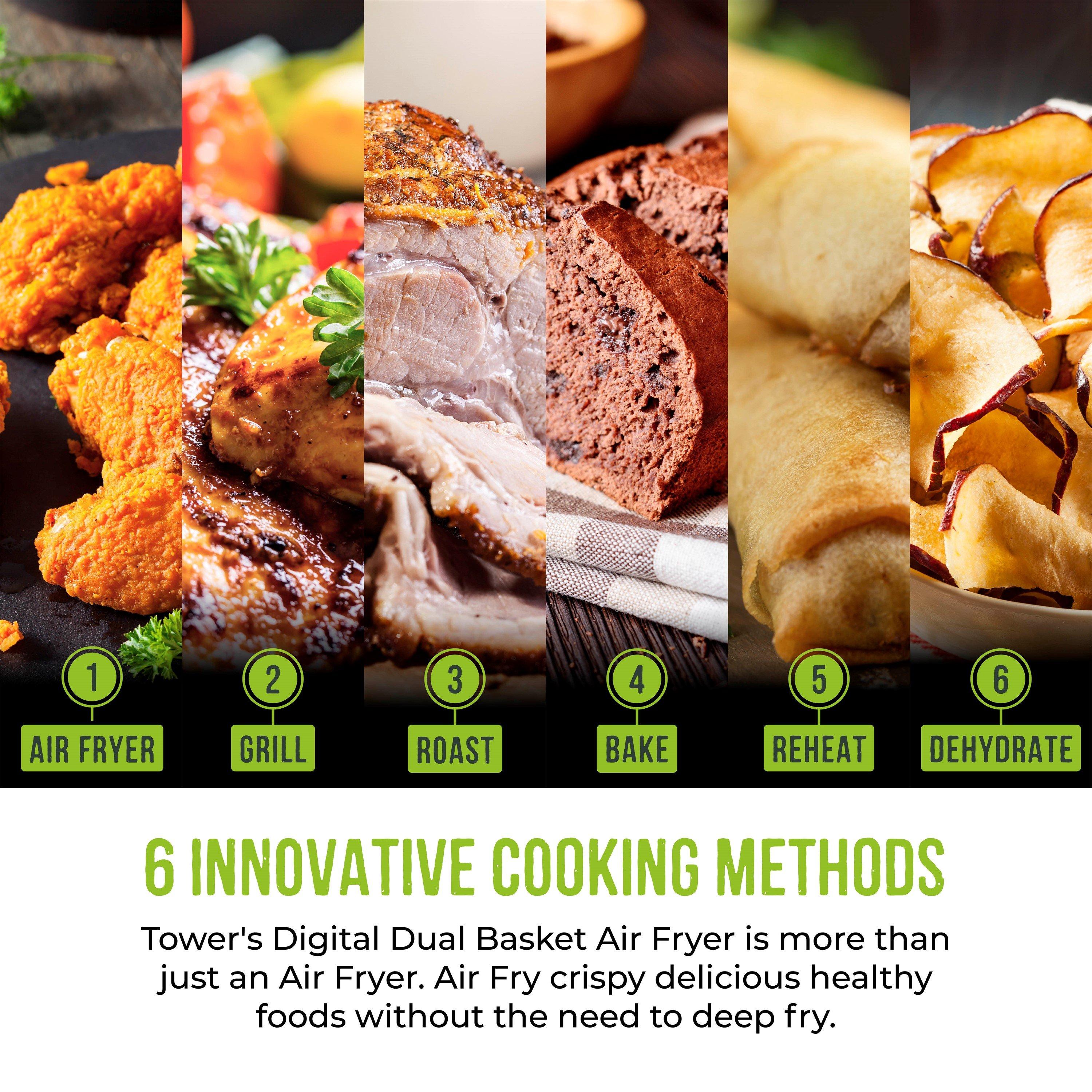 Midnight Blue - Tower - Vortx 8.5L Dual Basket Air Fryer Digital Midnight - 3