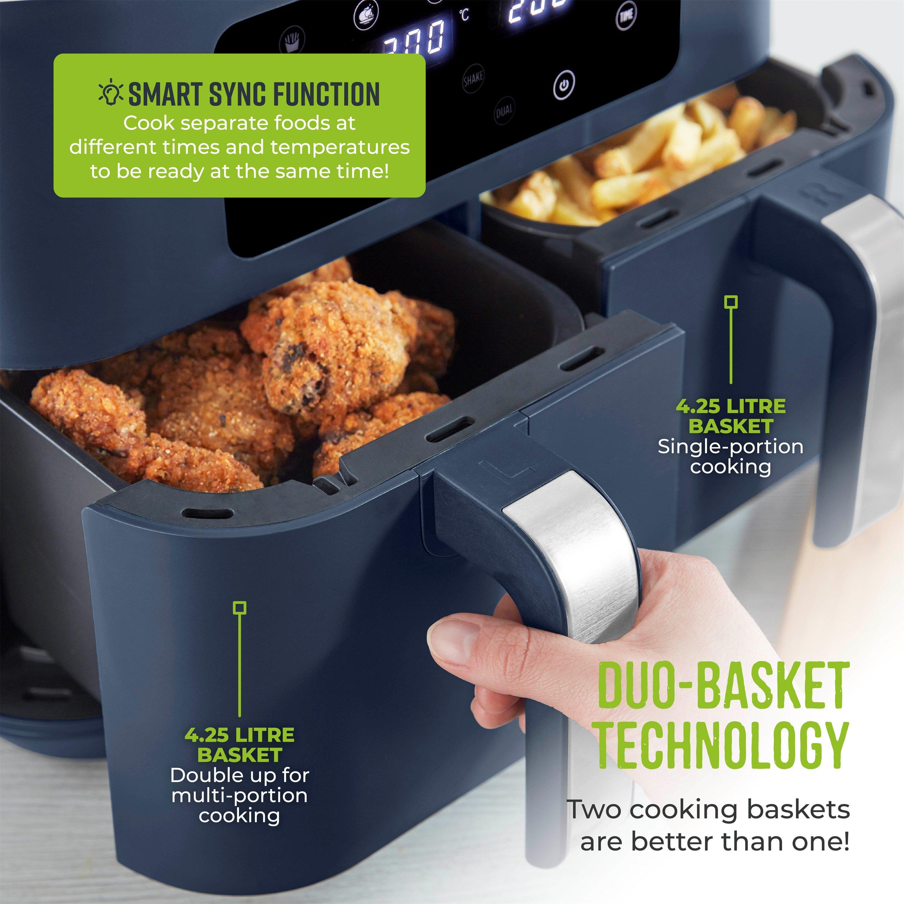 Midnight Blue - Tower - Vortx 8.5L Dual Basket Air Fryer Digital Midnight - 4