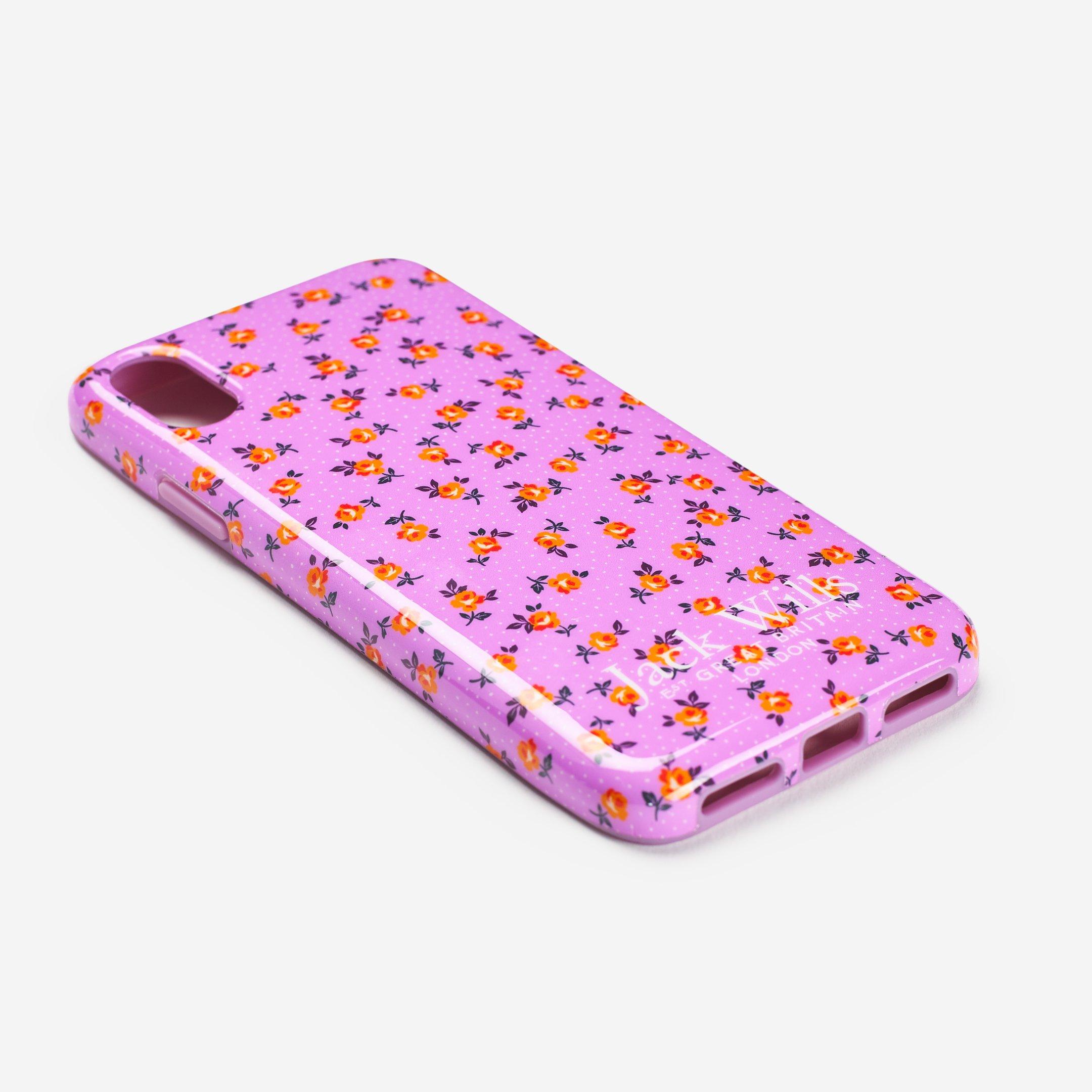 Lilac Floral - Jack Wills - iPhone X Case - 2