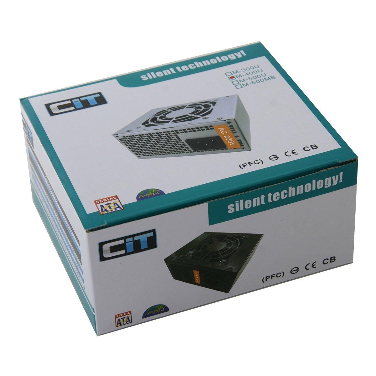 Black - CiT - 400W Micro ATX PSU M-400U - 2