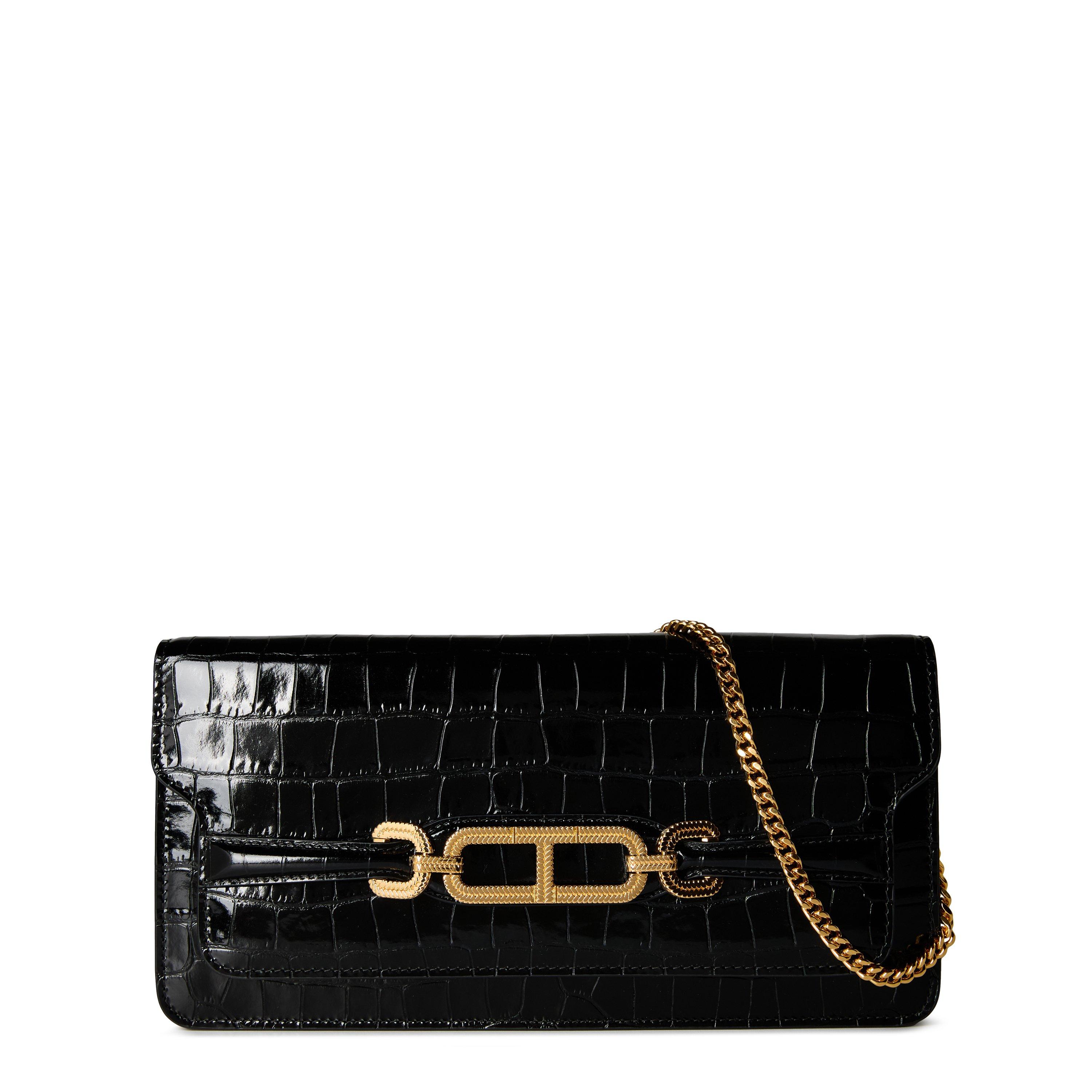 Black - Tom Ford - Whitney Crocodile-Effect Shoulder Bag - 3