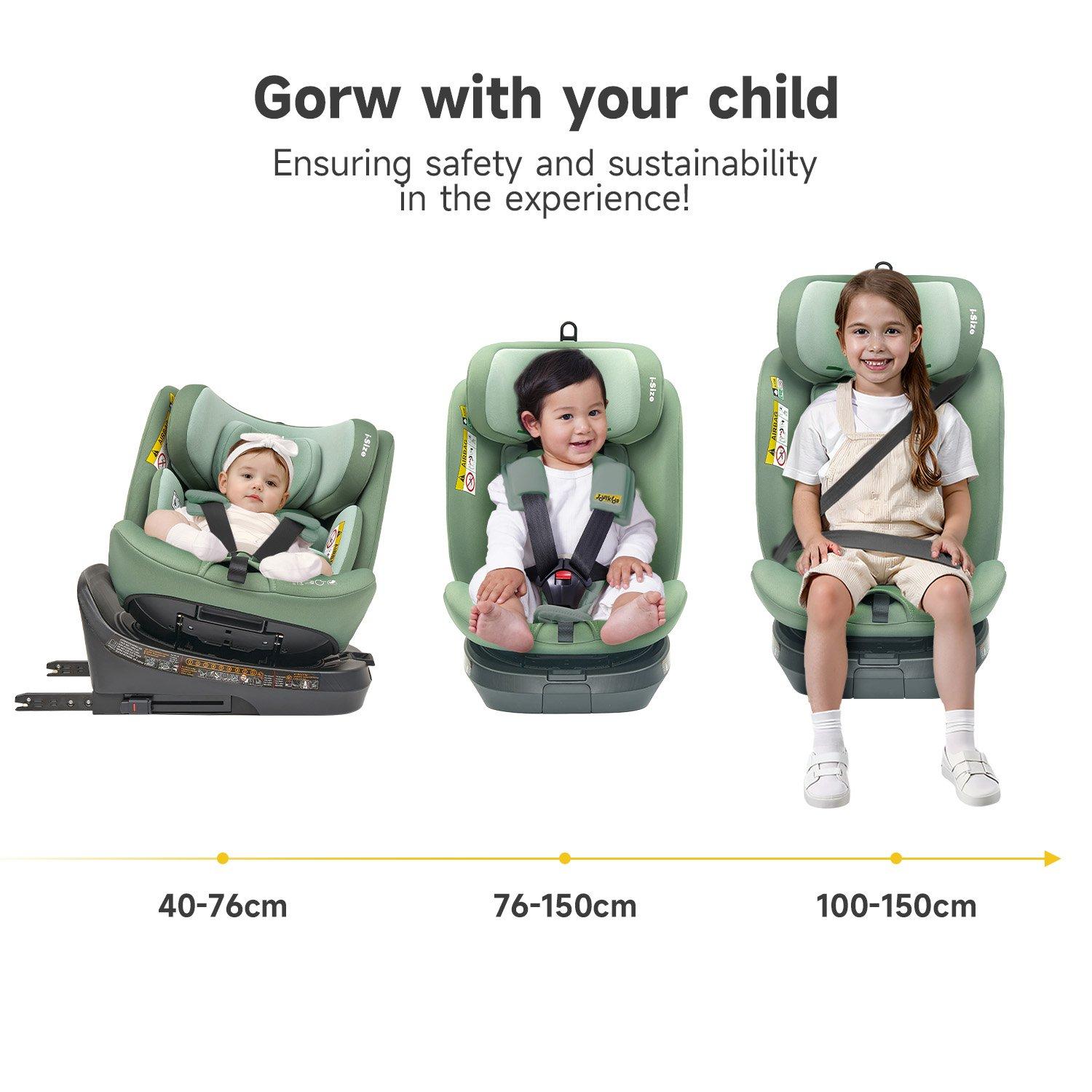 Green - JoviKids - JoviKids Ranger TT Spin Car Seat - Green - 2