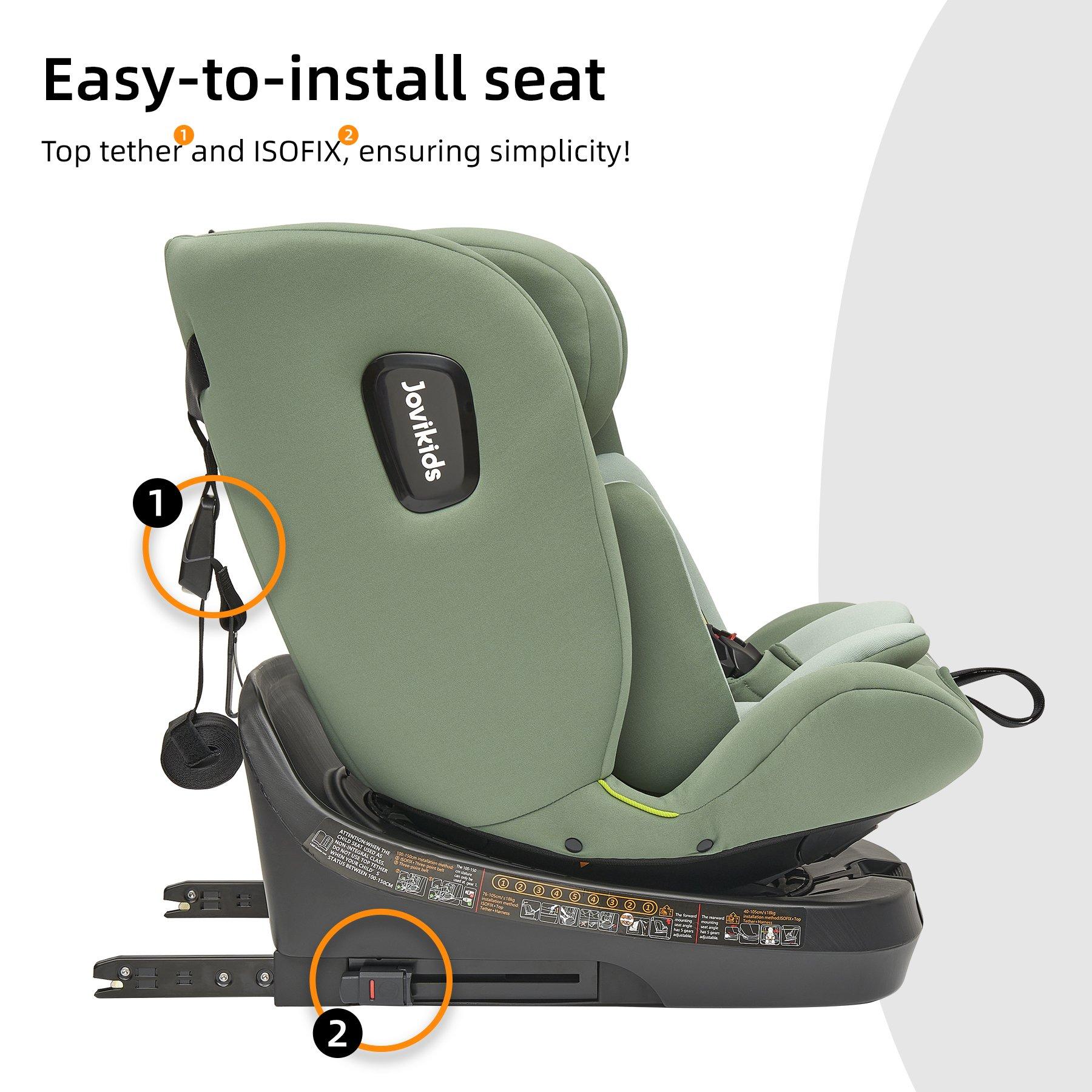 Green - JoviKids - JoviKids Ranger TT Spin Car Seat - Green - 4