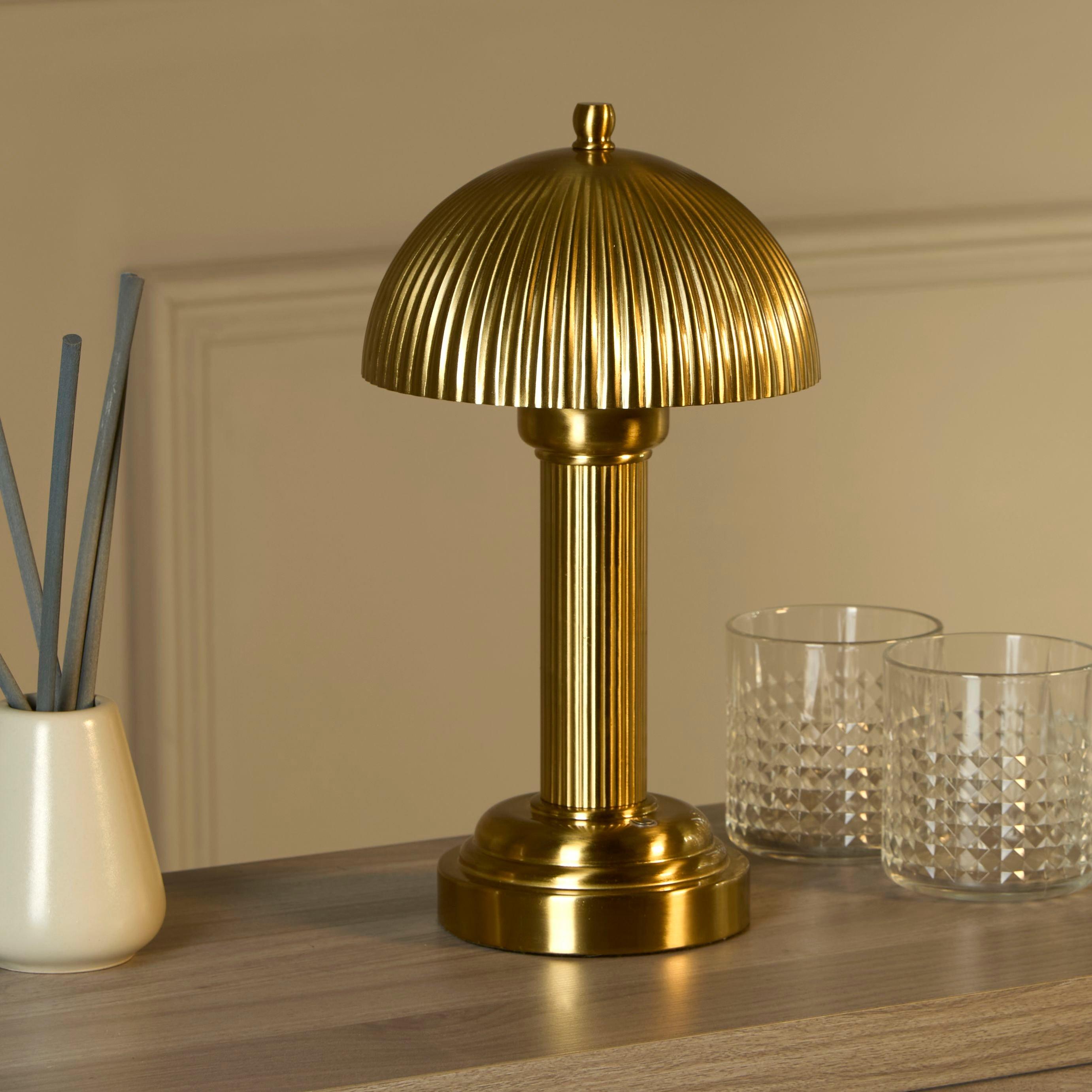 Lighting Collection  Gold Portable Touch Lamp - Antique Brass