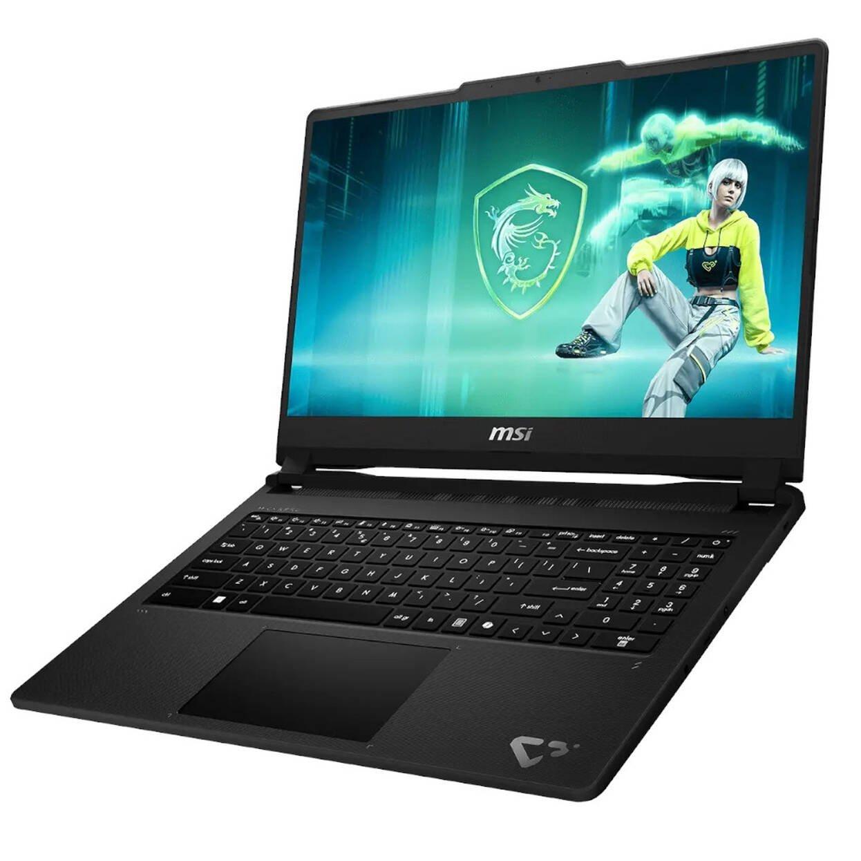 Zwart - MSI - MSI Cyborg 15 15.6 FHD 144Hz Gaming Laptop - Core 7 240H 16GB RAM 512GB SSD RTX 5060 - 1