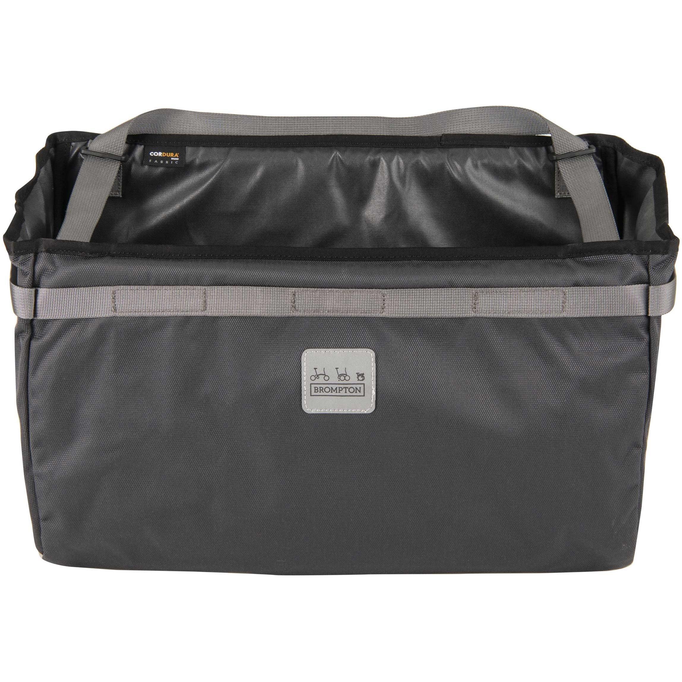 Grey - Brompton - Borough Basket Bag With Frame - Large - 1