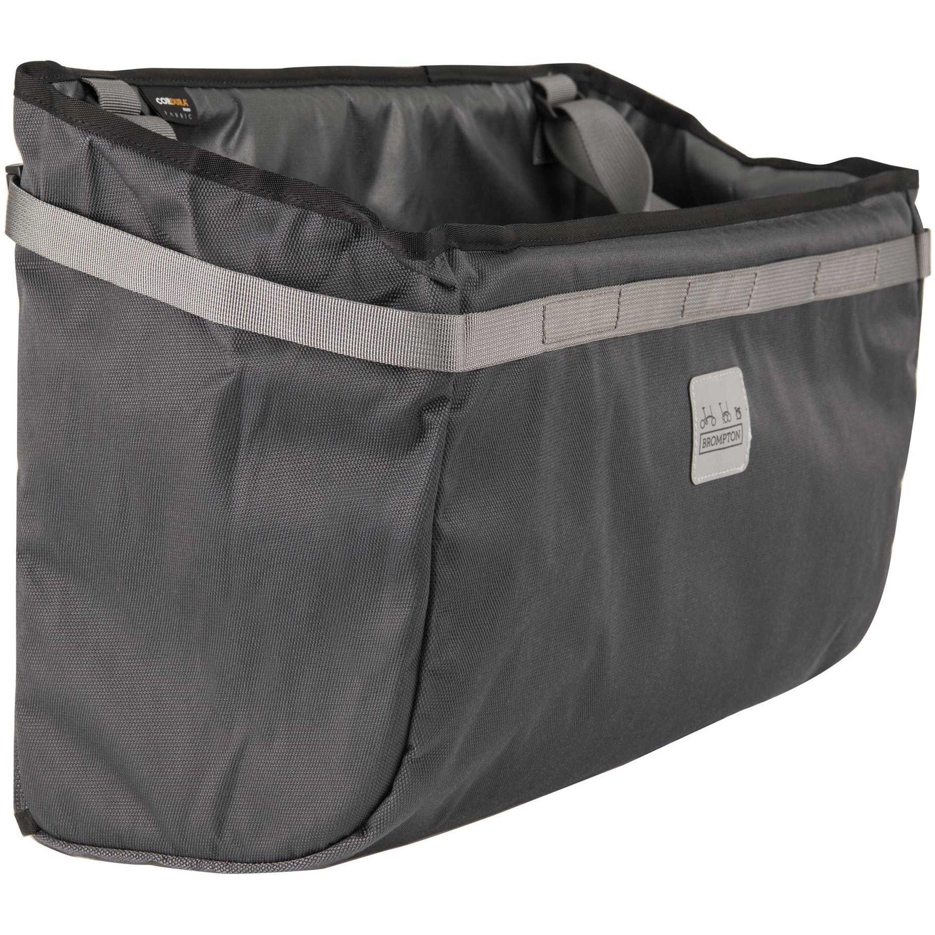 Grey - Brompton - Borough Basket Bag With Frame - Large - 3