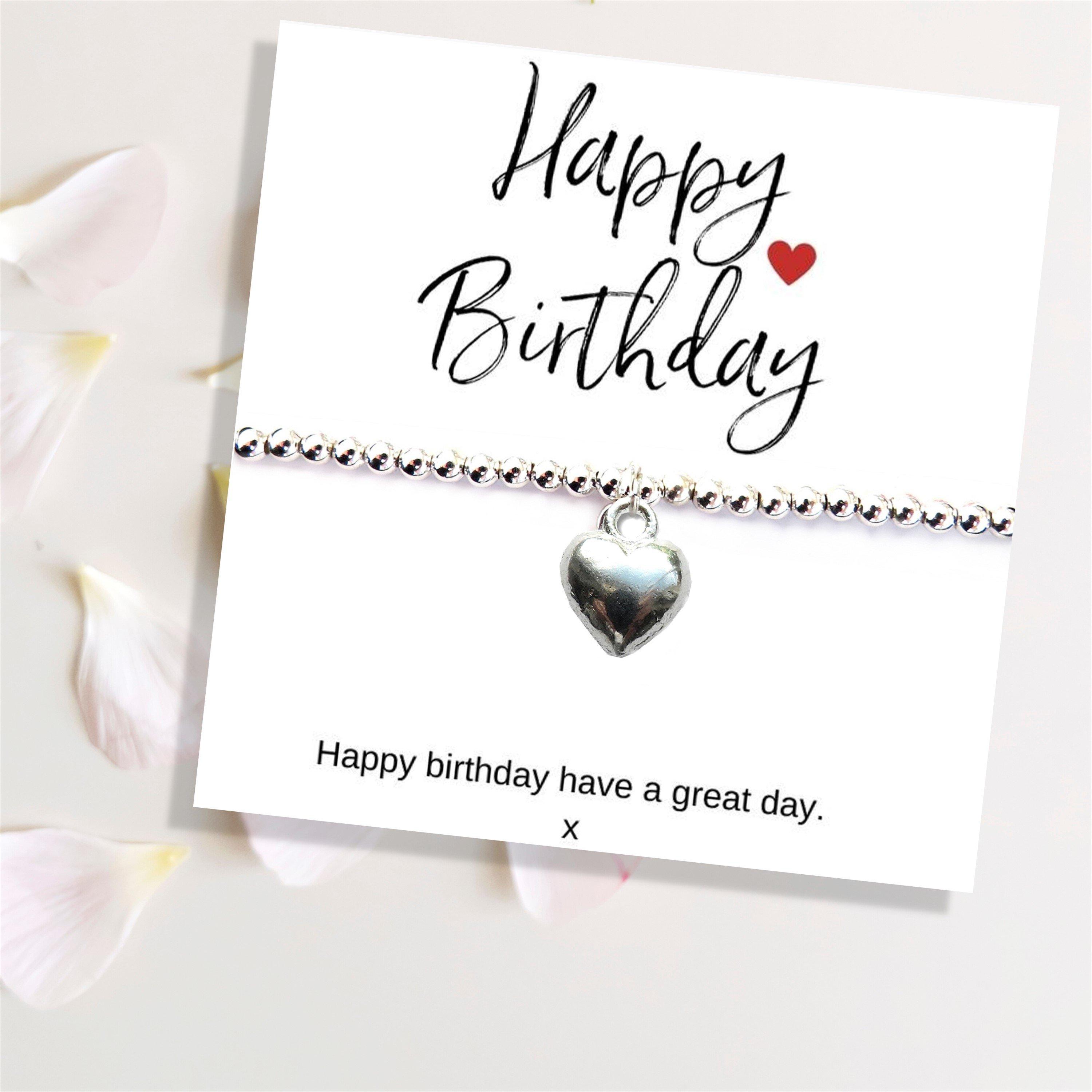 Silver - Aye Do Gifts - Happy Birthday Bracelet and Card 00609-CD-SBhrt - 1