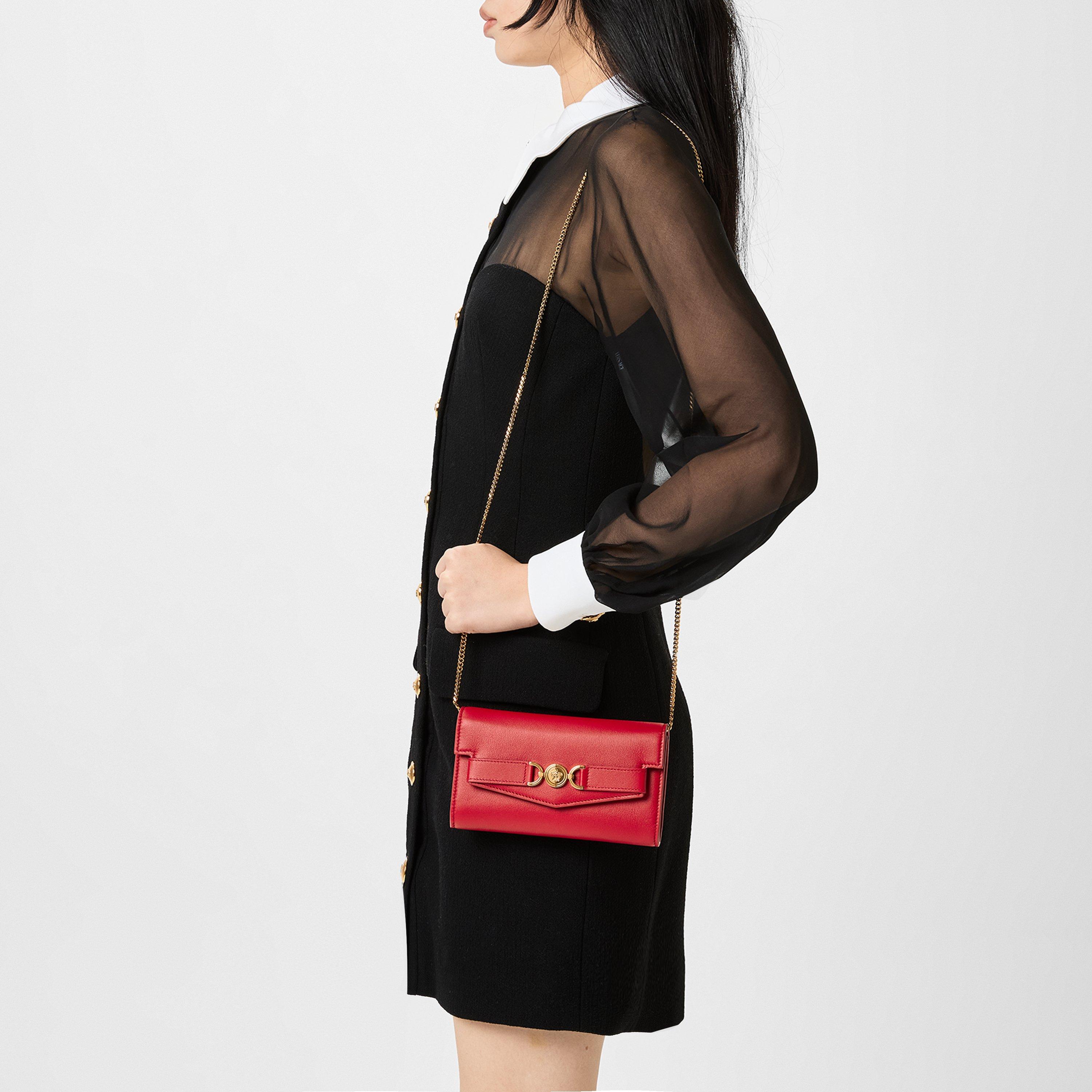 Lipstick Red - Versace - Women's Medusa 95 Wallet On Chain - 2