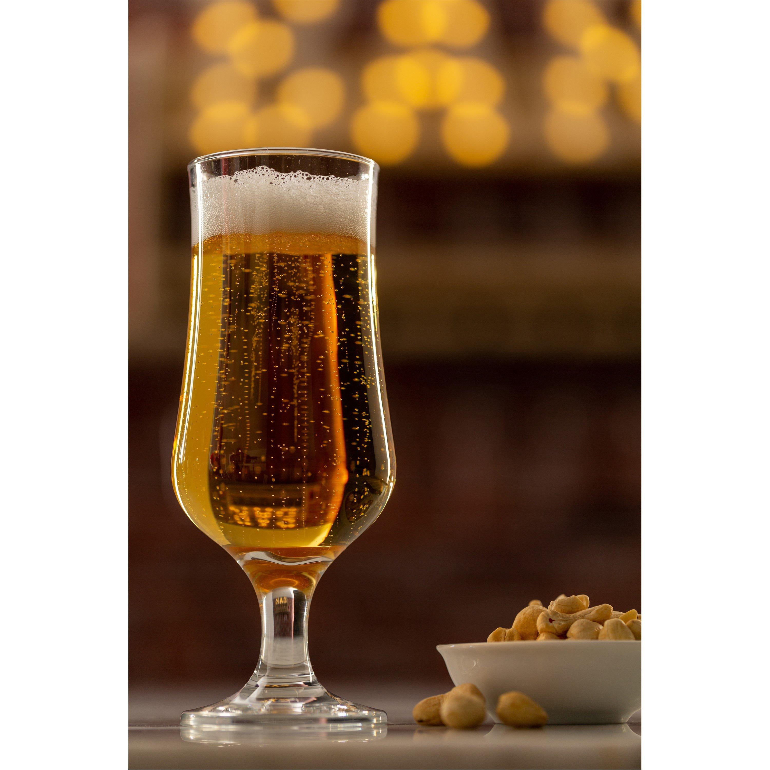 Ravenhead  Tulip Beer Glasses X4 - Clear - 35cl