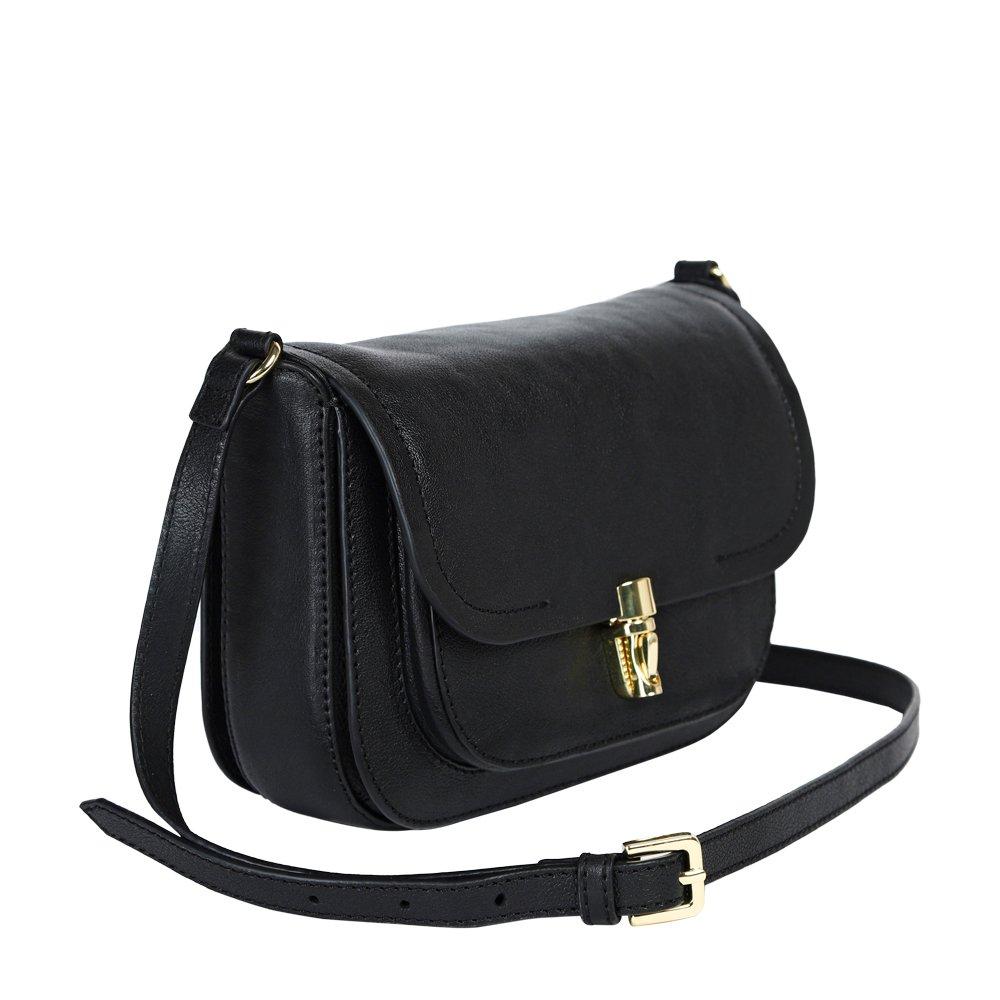 Schwarz - Miso - Flap Over Crossbody Bag - 4