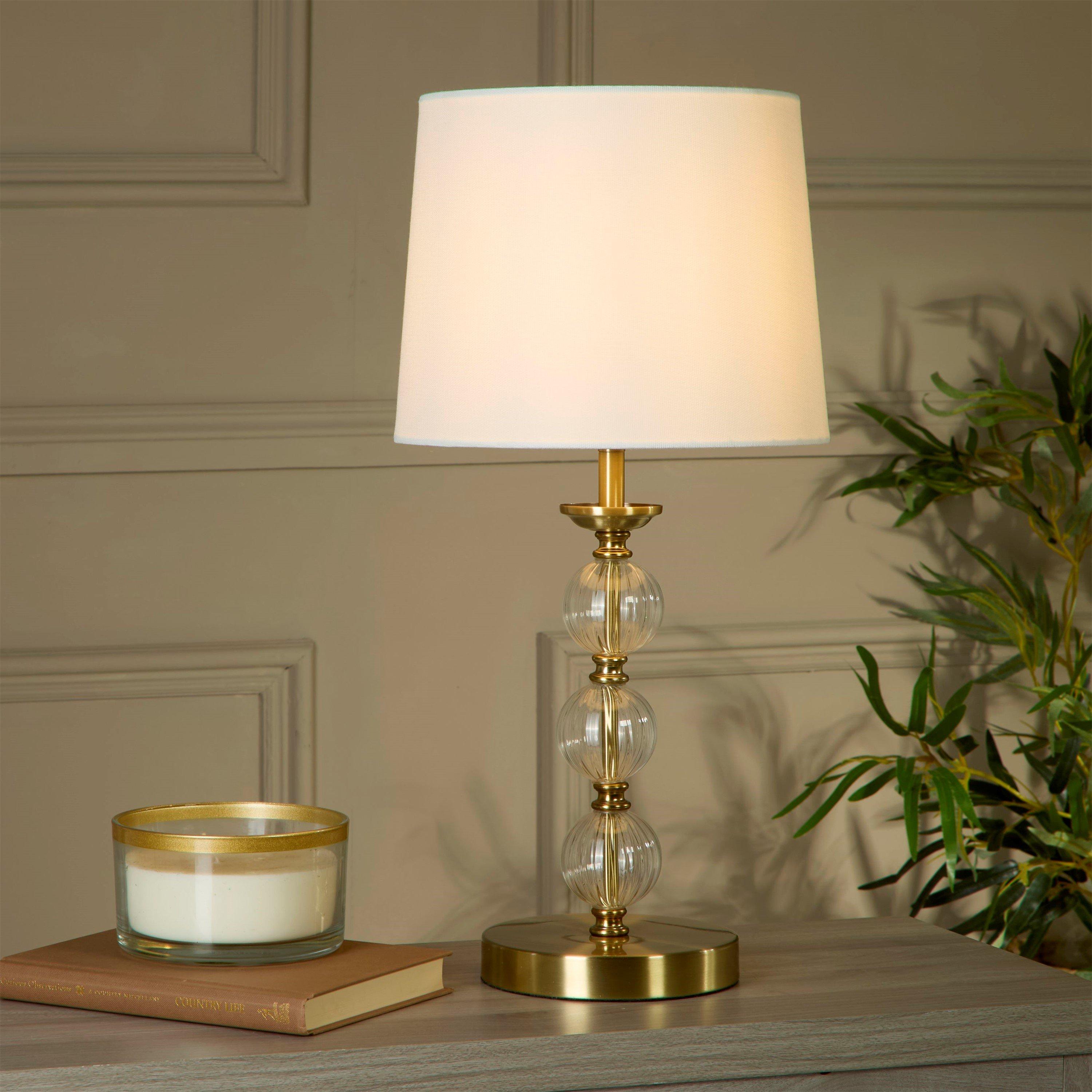 Brass And Clear - Lighting Collection - Glass Balls Table Lamp - 1