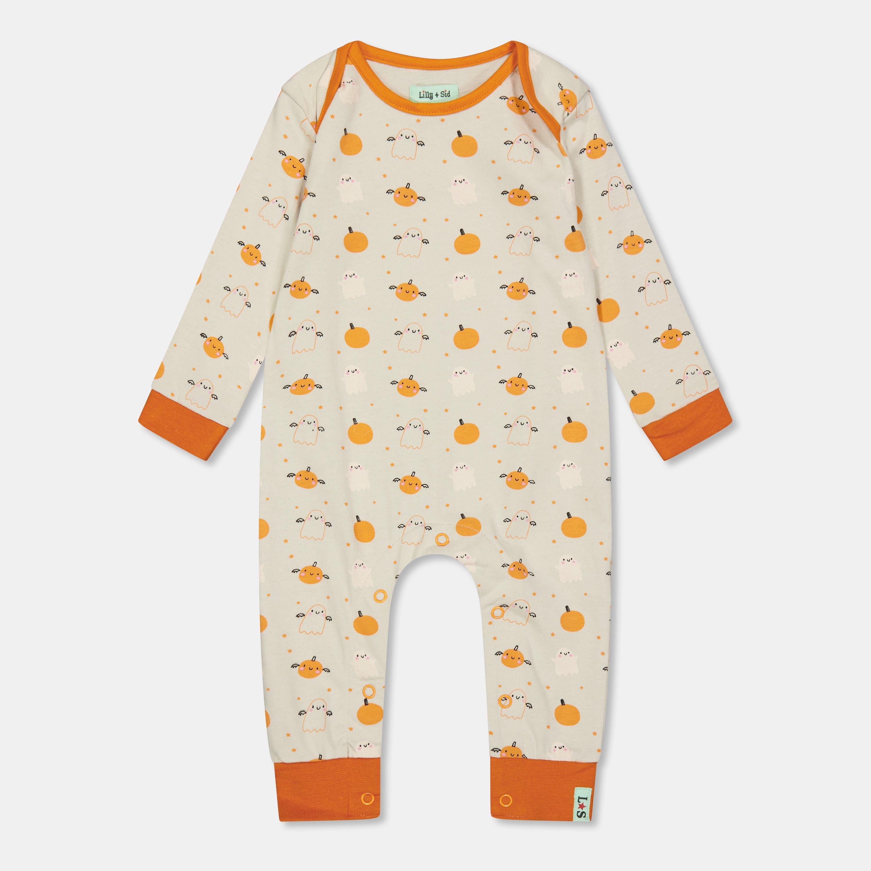 Lilly And Sid  Kids' Pumpkin Baby Bodysuit -  - 12-18 Mnth