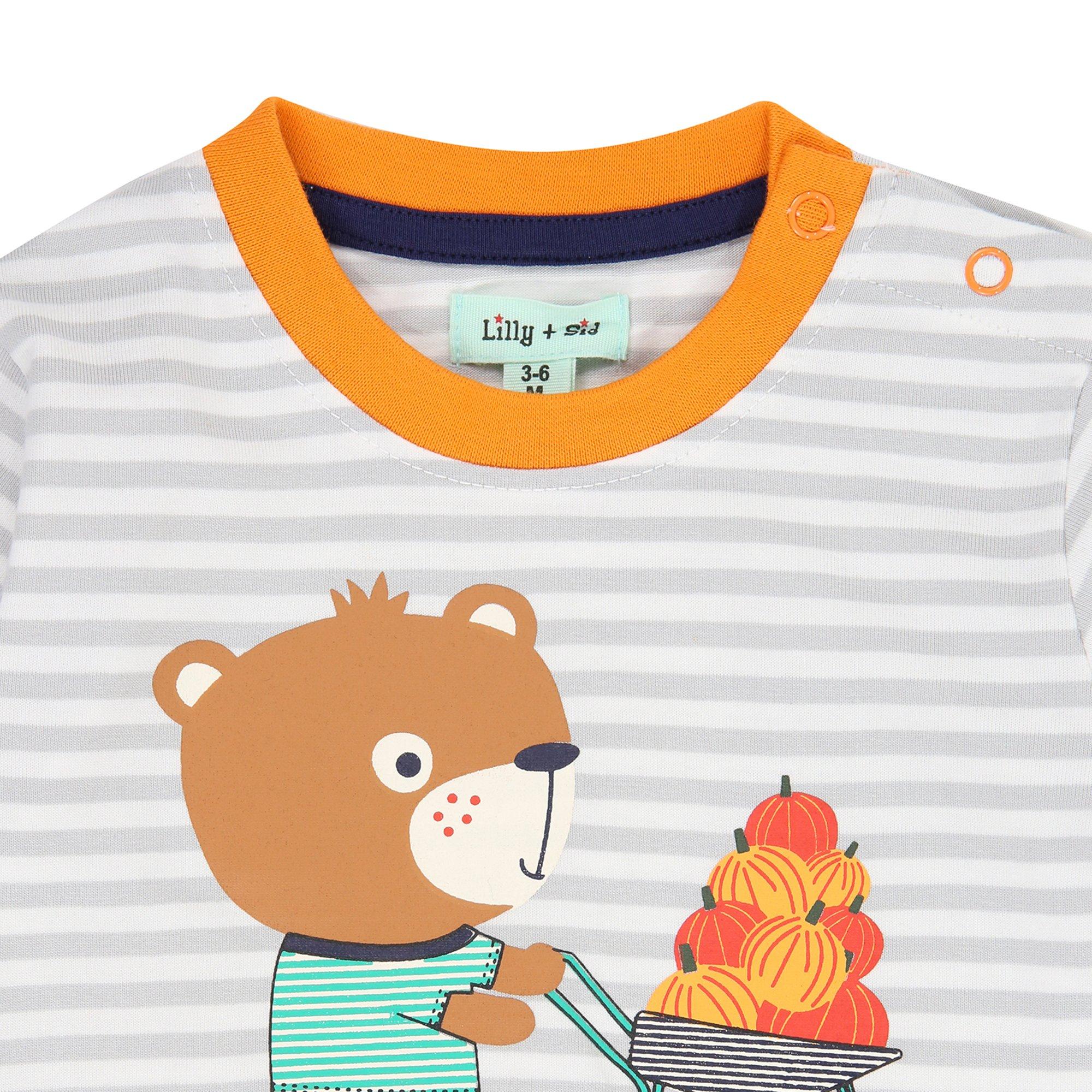 Multi - Lilly and Sid - Pumpkin Ghost Baby Bodysuit - 3