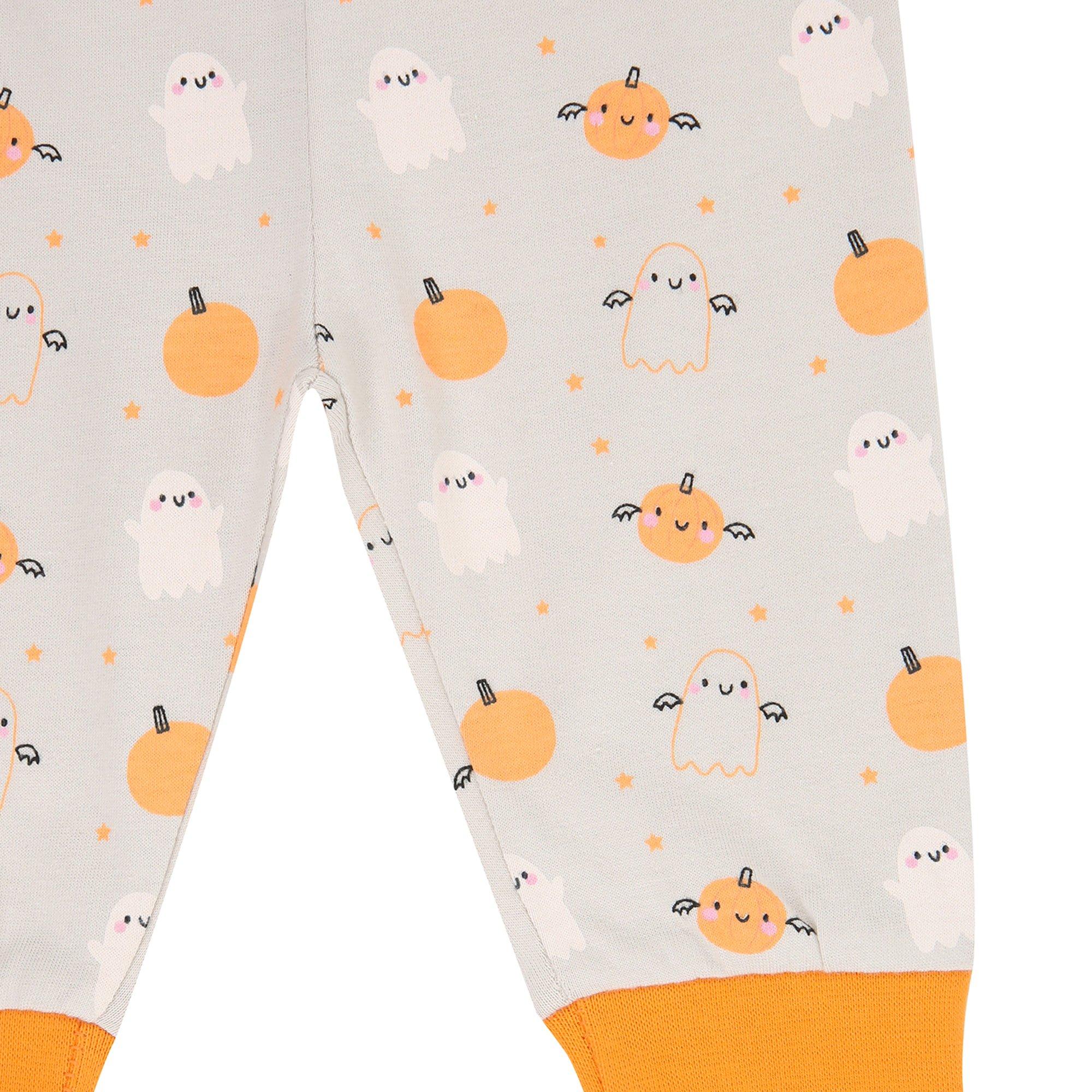 Multi - Lilly and Sid - Pumpkin Ghost Baby Bodysuit - 4