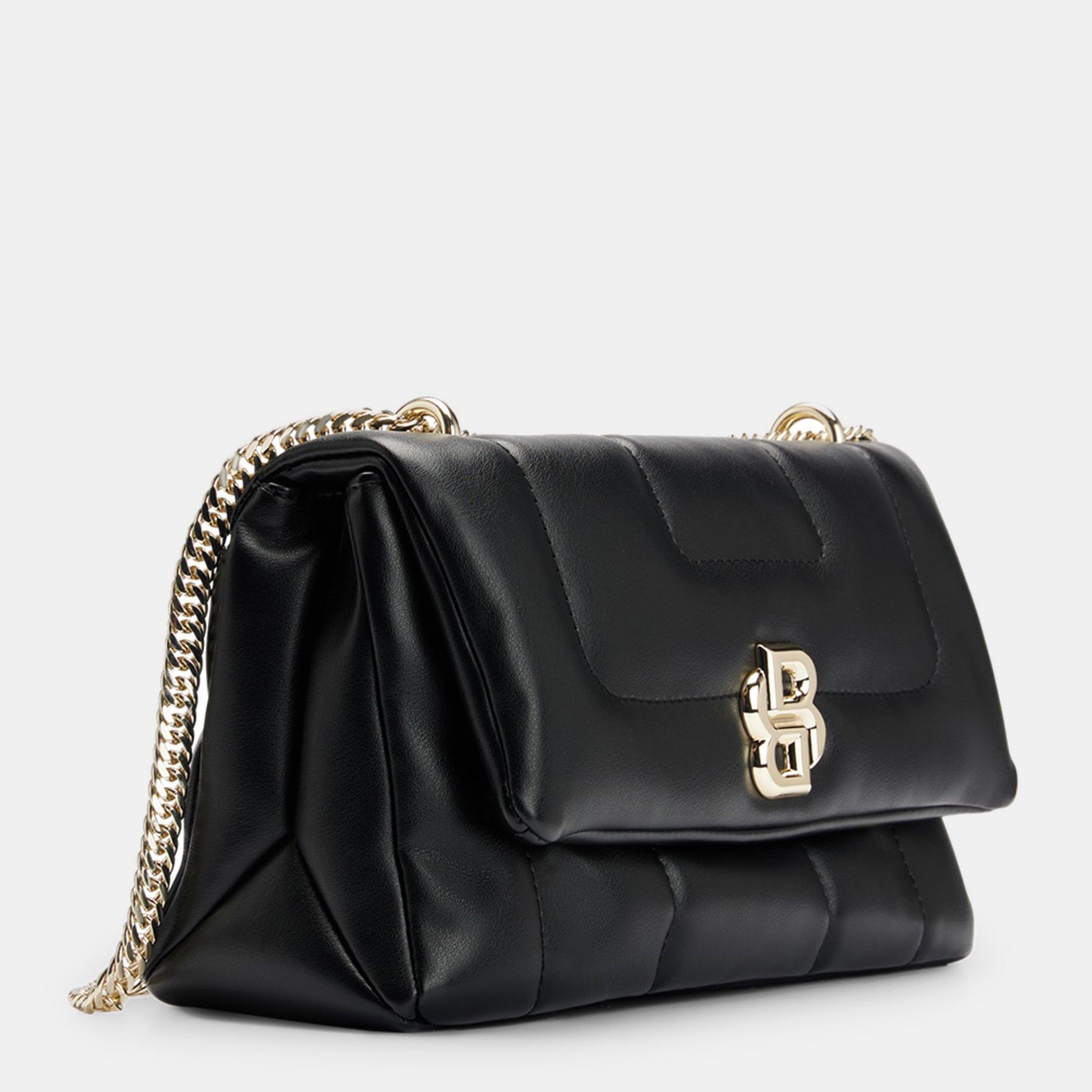 Black - Boss - Women's Double Monogram Shoulder Bag - 4