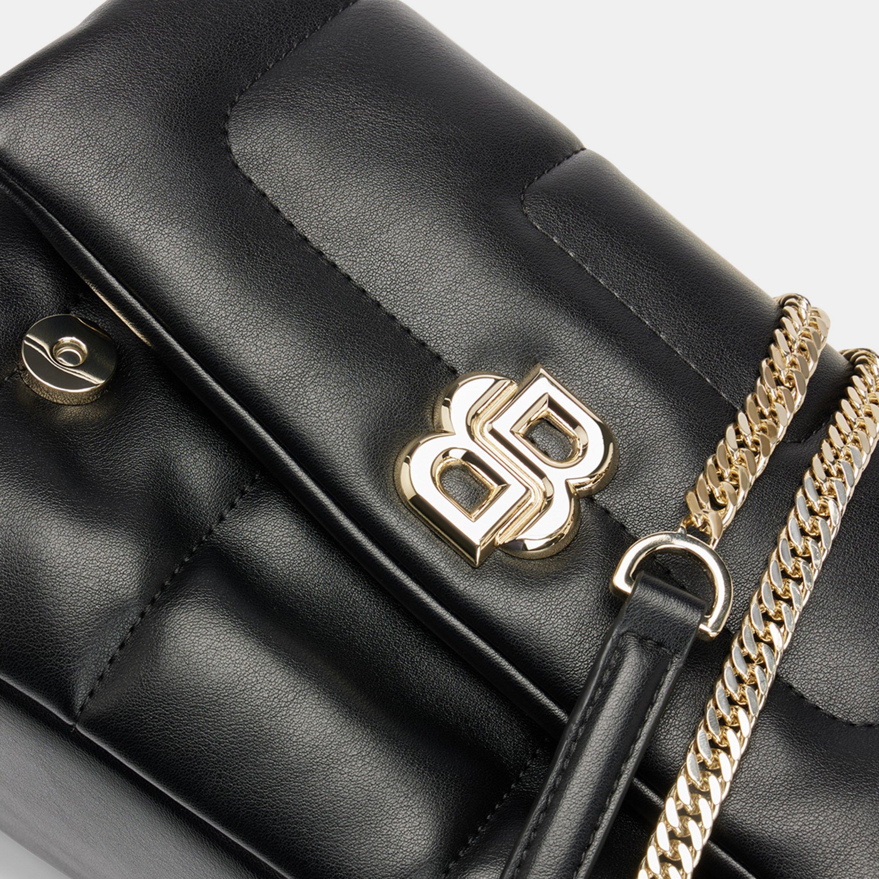 Black - Boss - Women's Double Monogram Shoulder Bag - 6