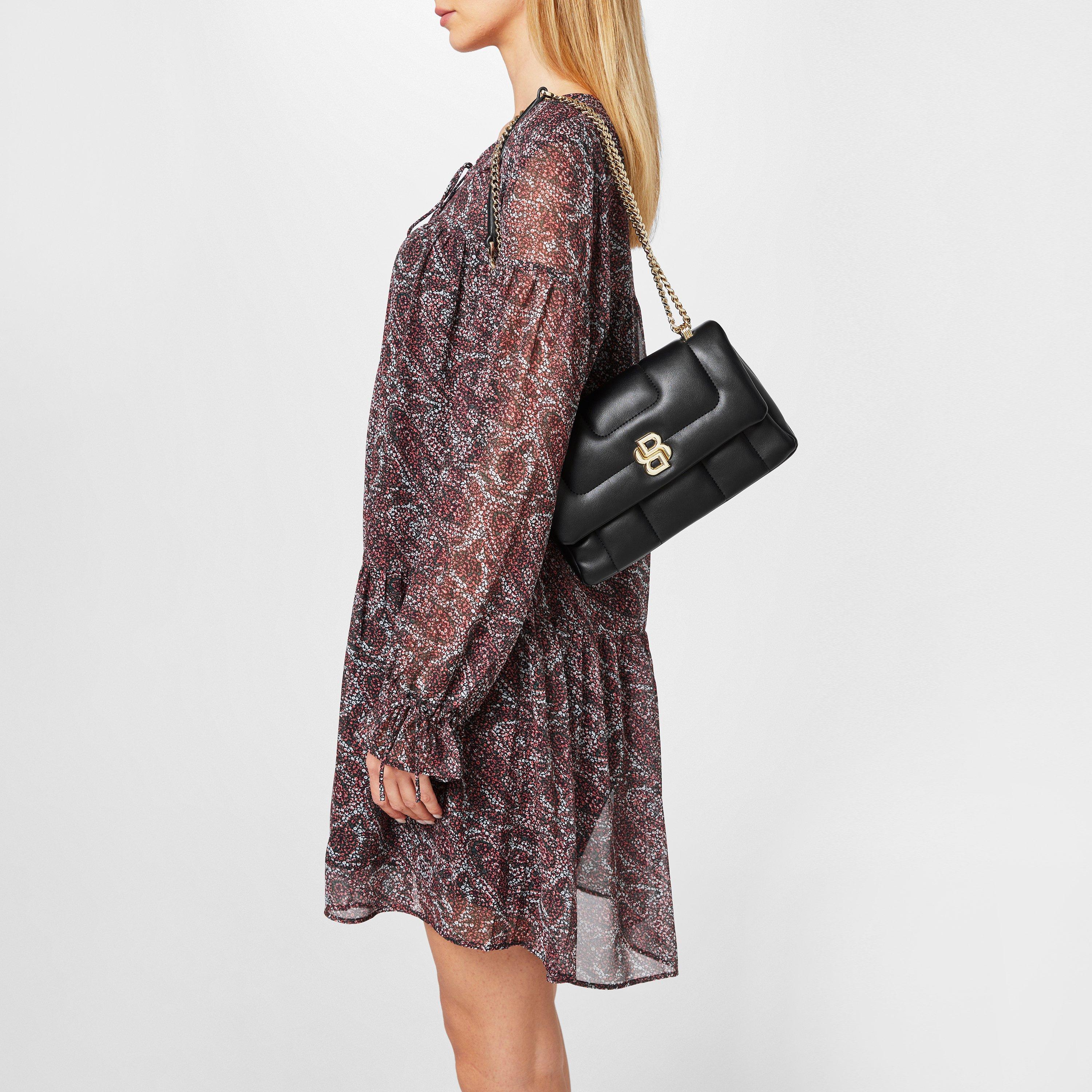 Black - Boss - Women's Double Monogram Shoulder Bag - 8