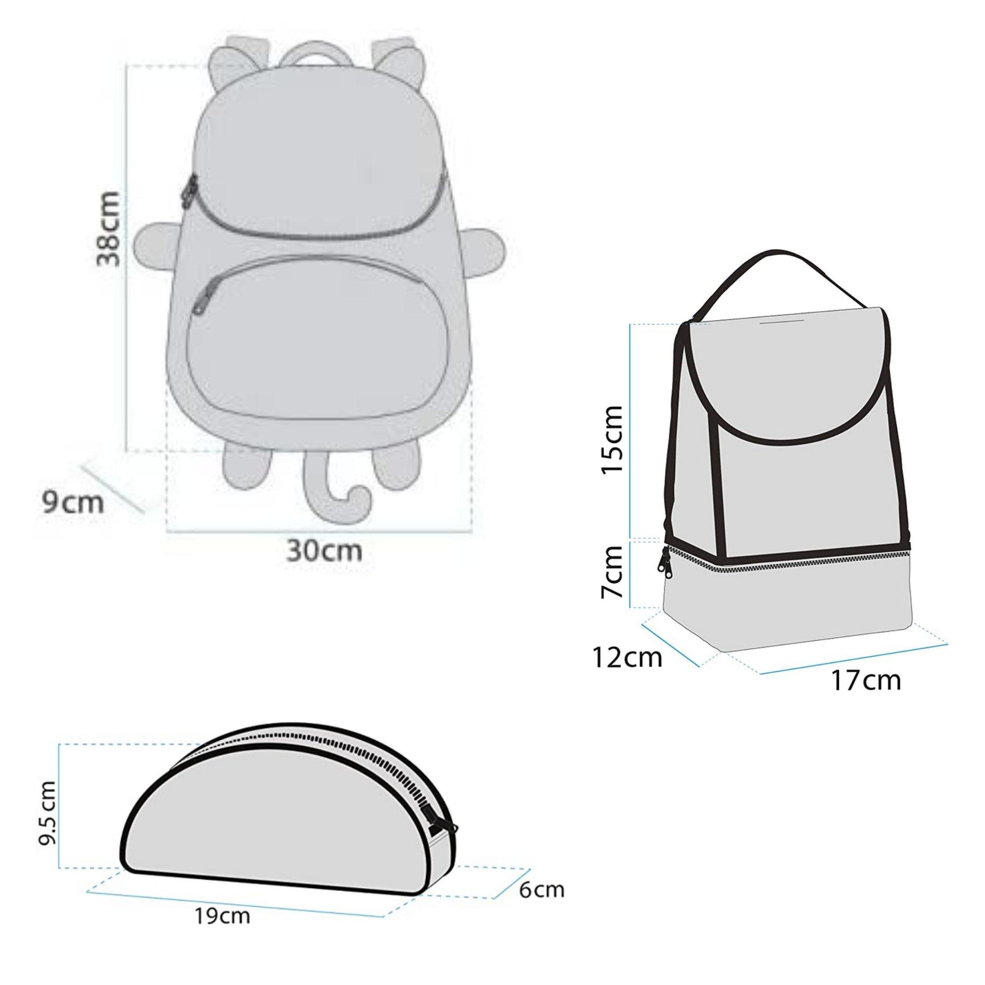 Multi - Zappi Co - Animal Snow Leopard Backpack Set - 7