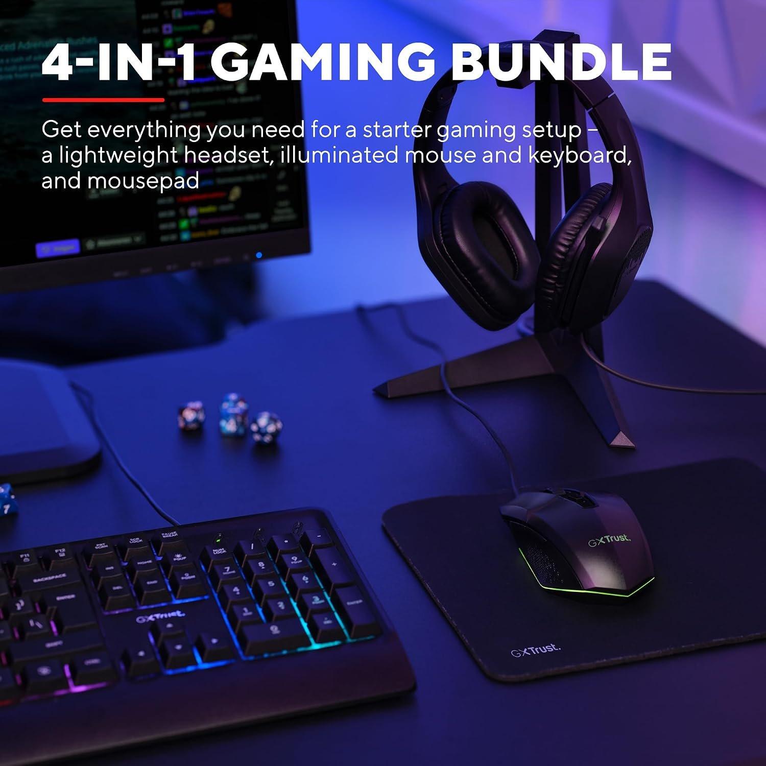 Preto - Trust - GXT 792 Quadrox 4-in-1 Keyboard and Mouse Set - 2
