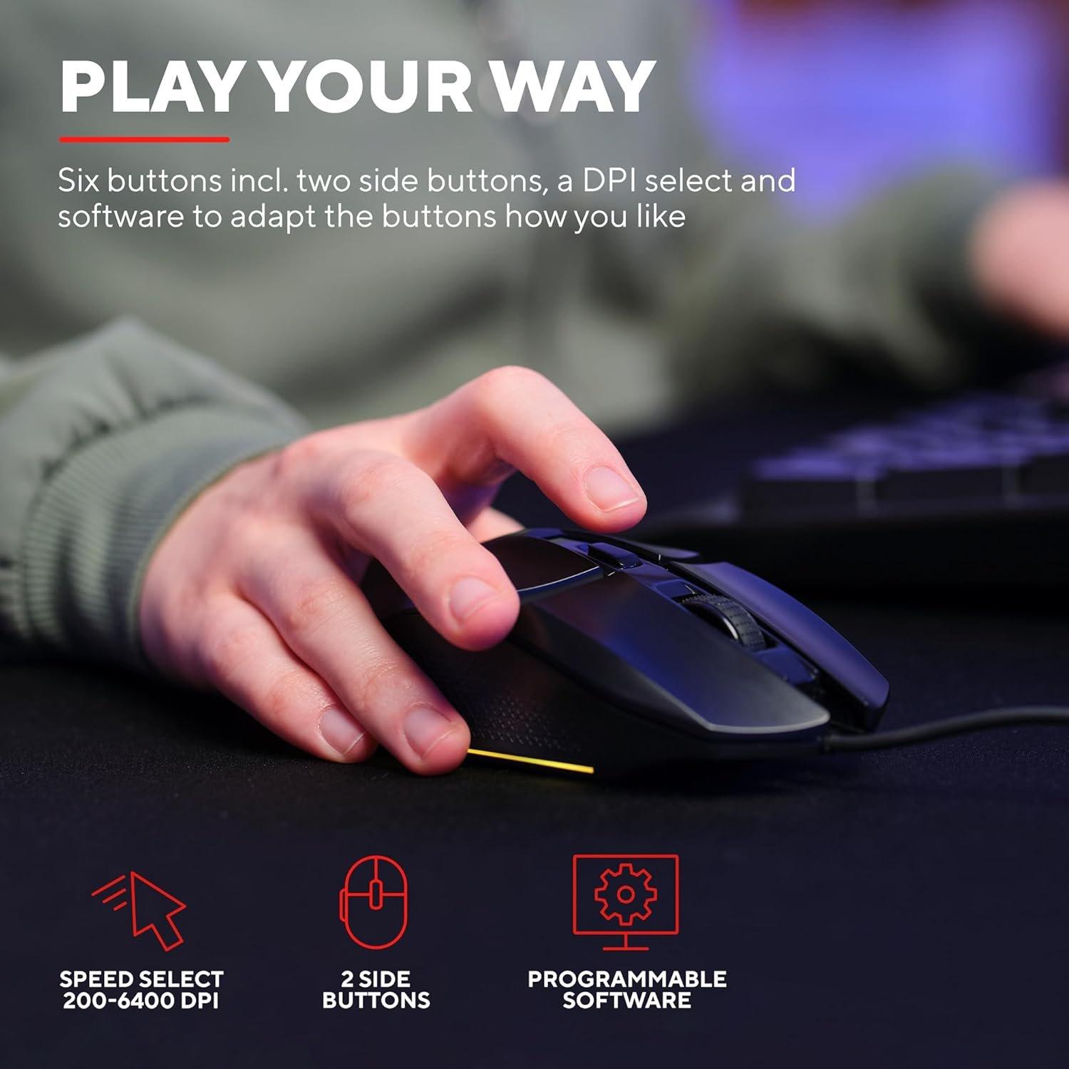 Preto - Trust - GXT 792 Quadrox 4-in-1 Keyboard and Mouse Set - 5