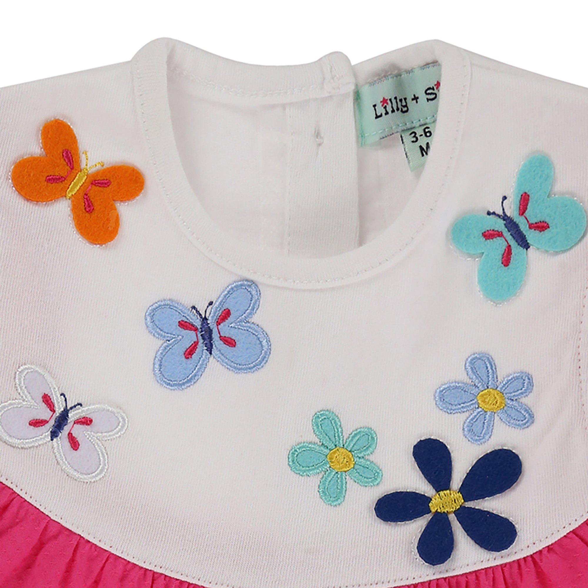 Pink - Lilly and Sid - Baby Butterfly Bodysuit - 3