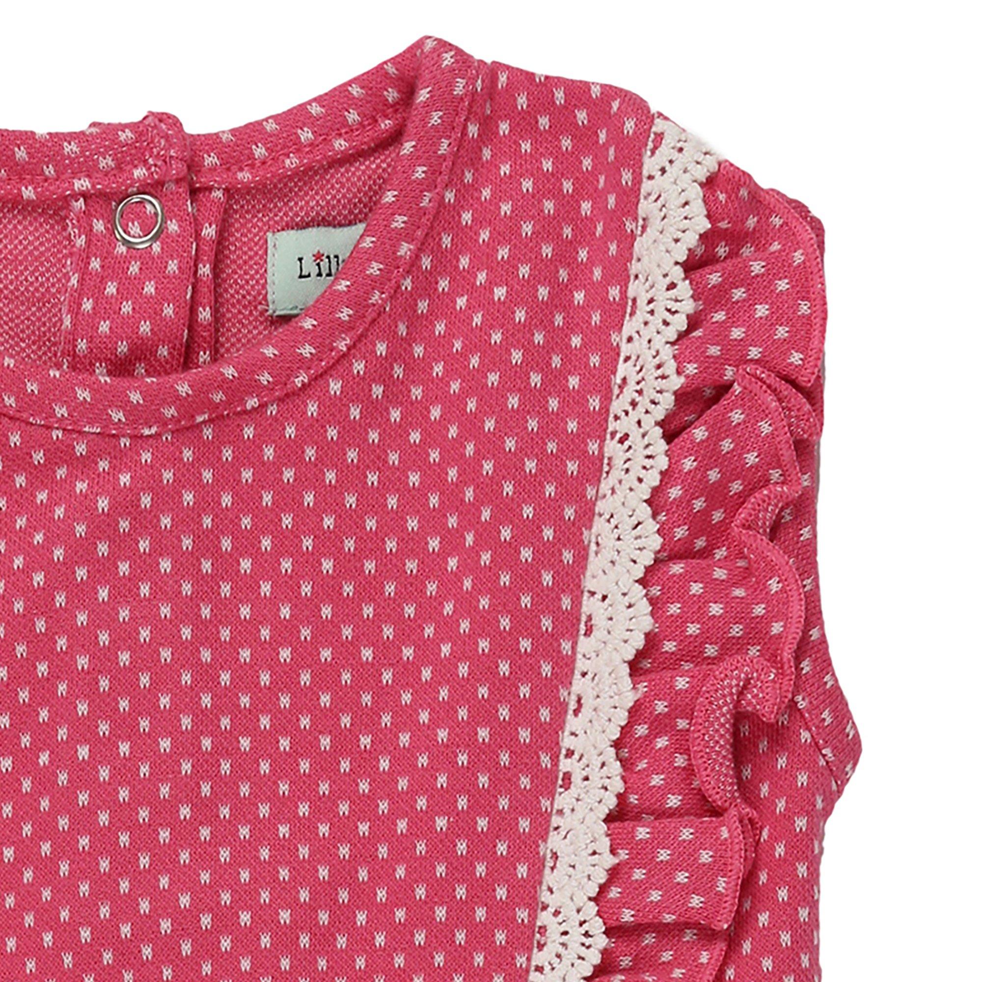 Pink - Lilly and Sid - Kids' Dot Baby Bodysuit - 3