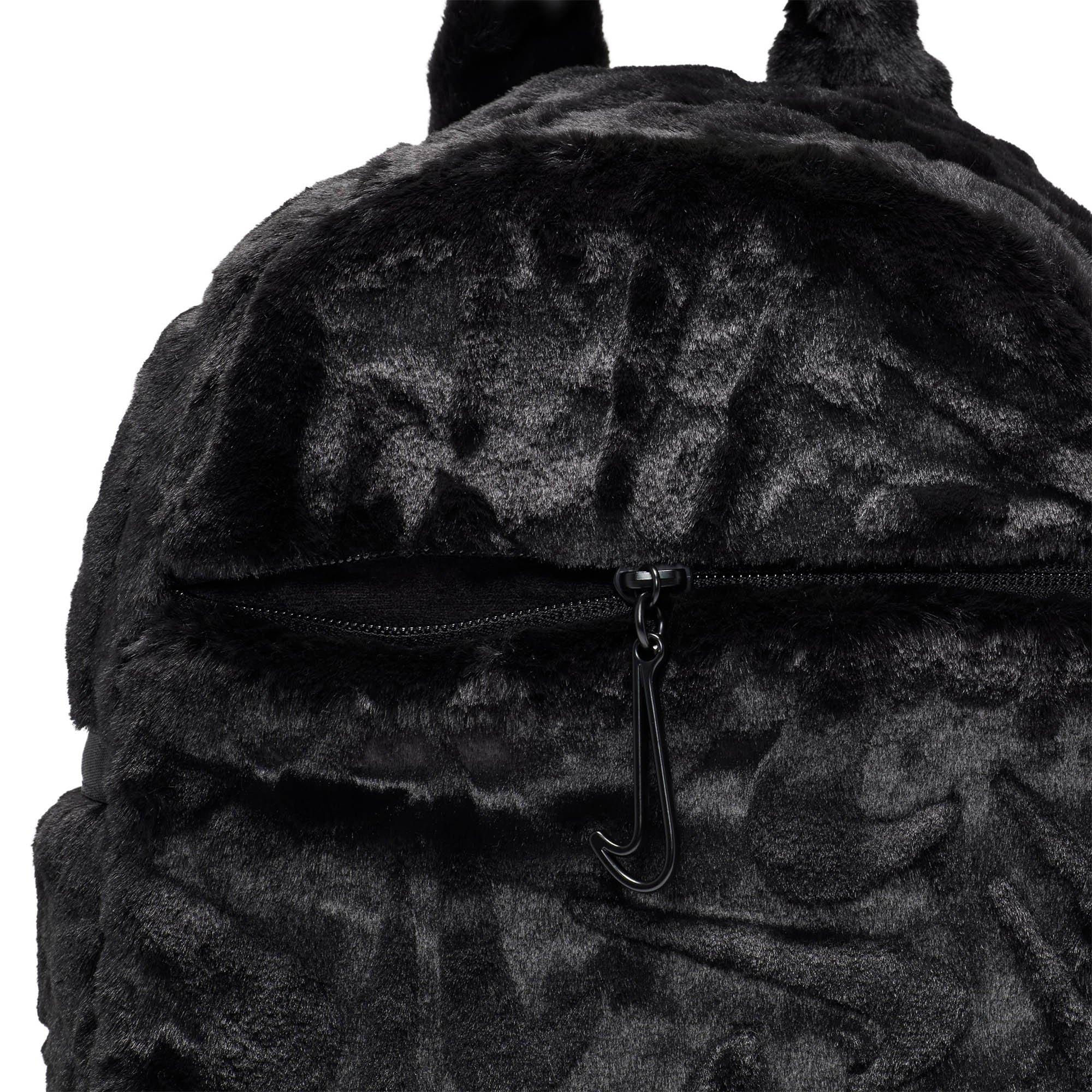Black/Blk/Black - Nike - Sportswear Futura Faux Fur Womens Mini Backpack - 5