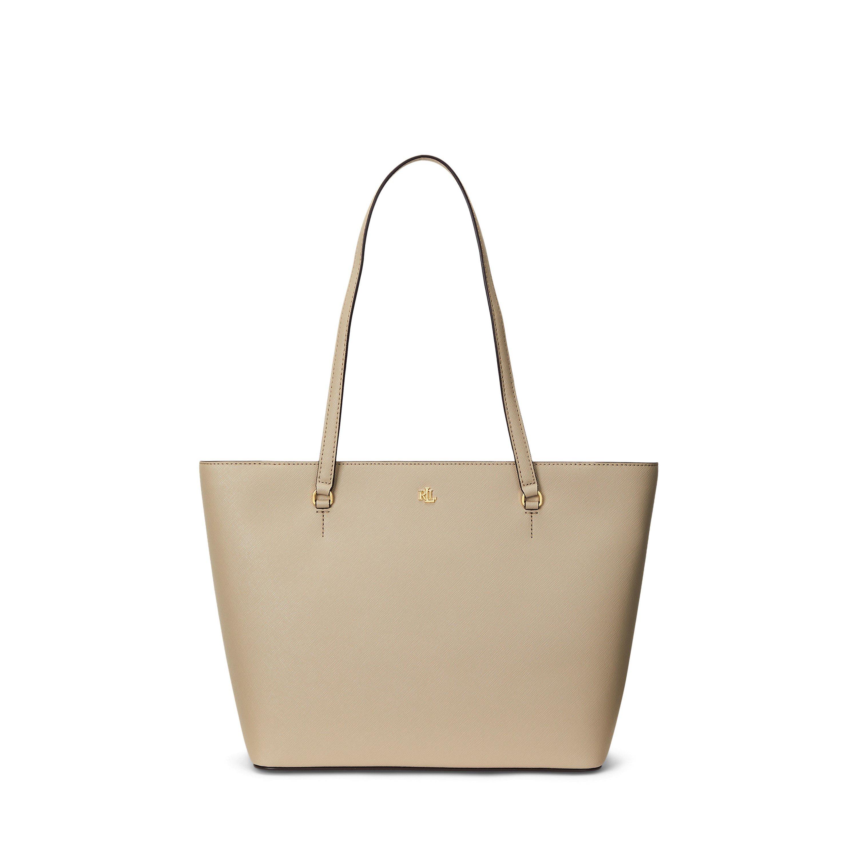 Lauren by Ralph Lauren Medium Karly Tote - Birch Tan