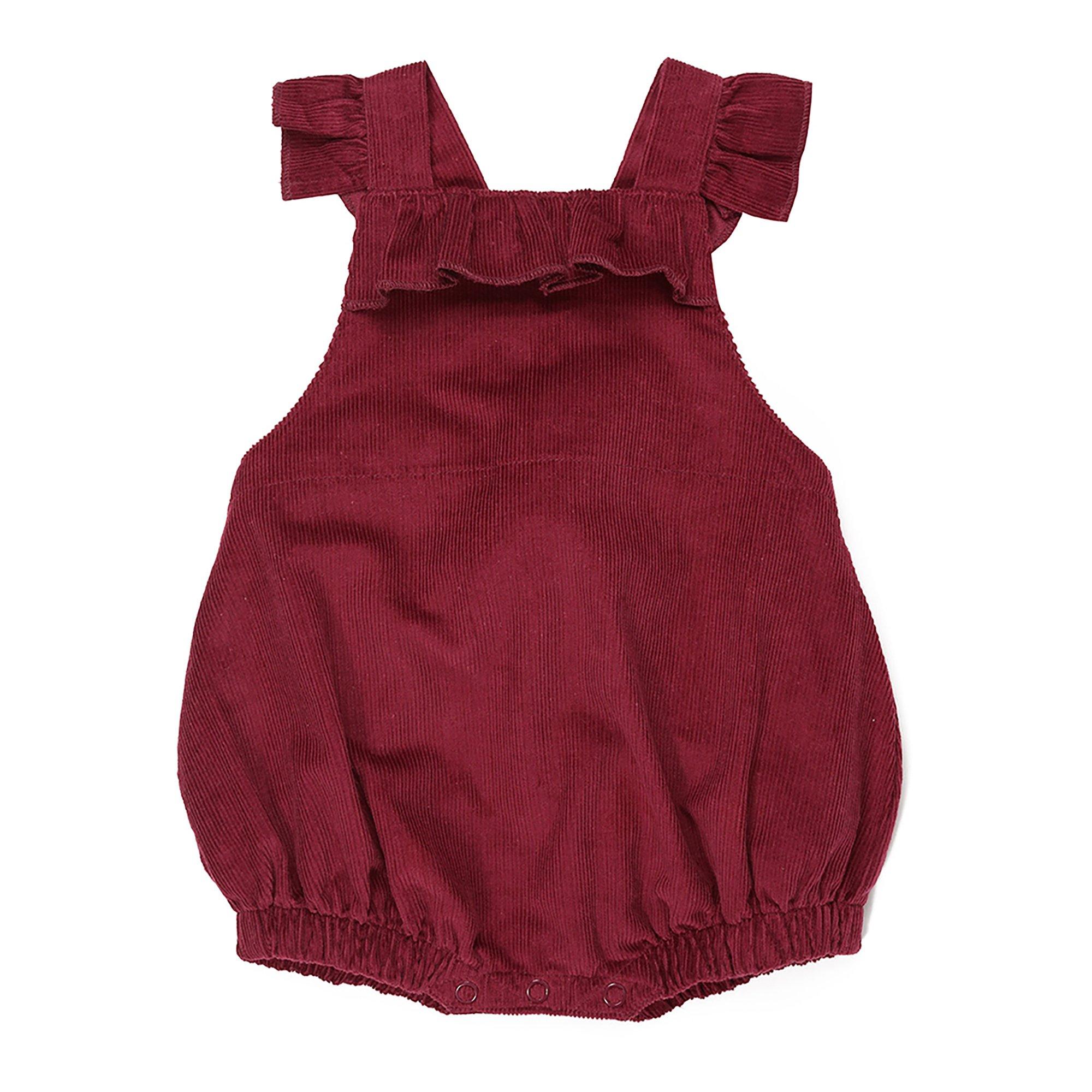 Borgogna - Lilly and Sid - Cord Baby Bodysuit - 1