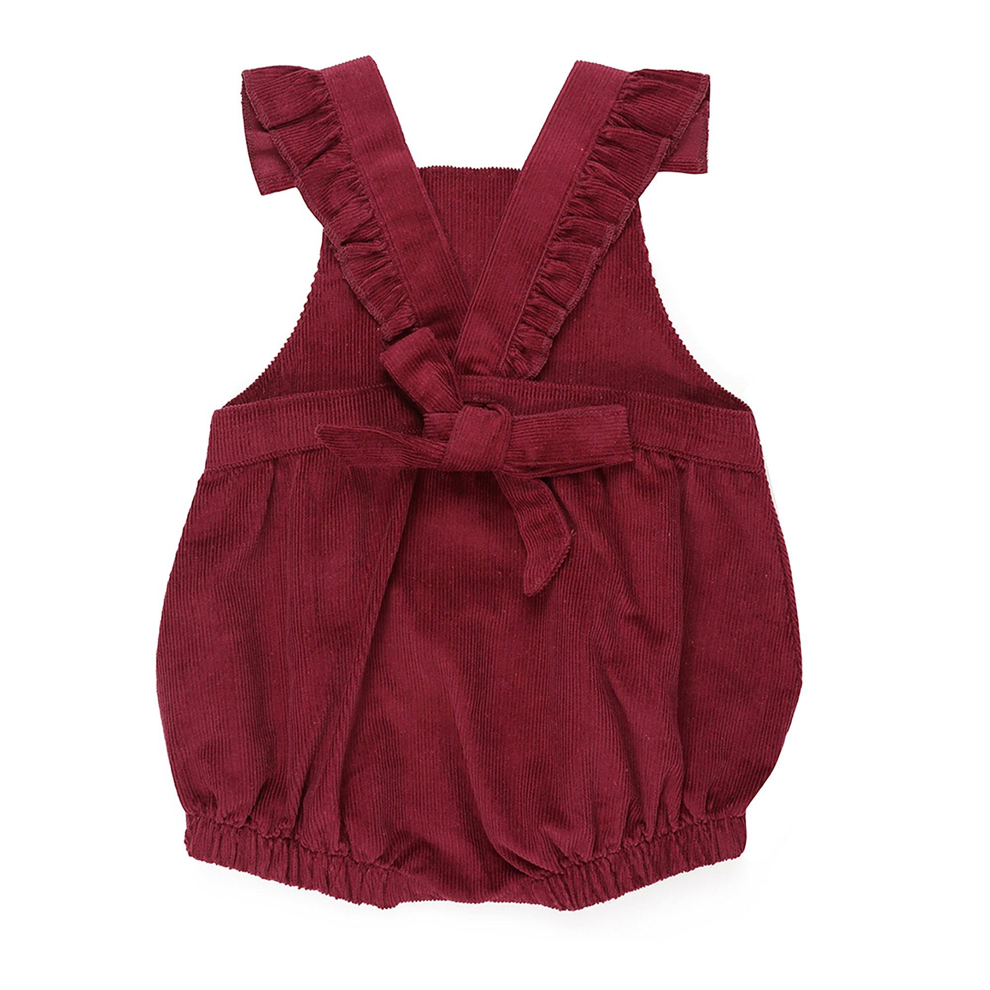 Borgogna - Lilly and Sid - Cord Baby Bodysuit - 2