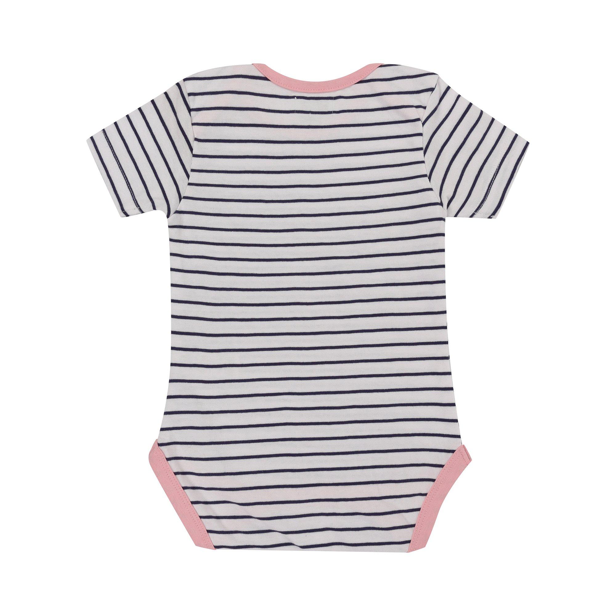 Pink - Lilly and Sid - & Sid Multicoloured Stripe And Hello Slogan Bodysuit - 2 Pack - 2