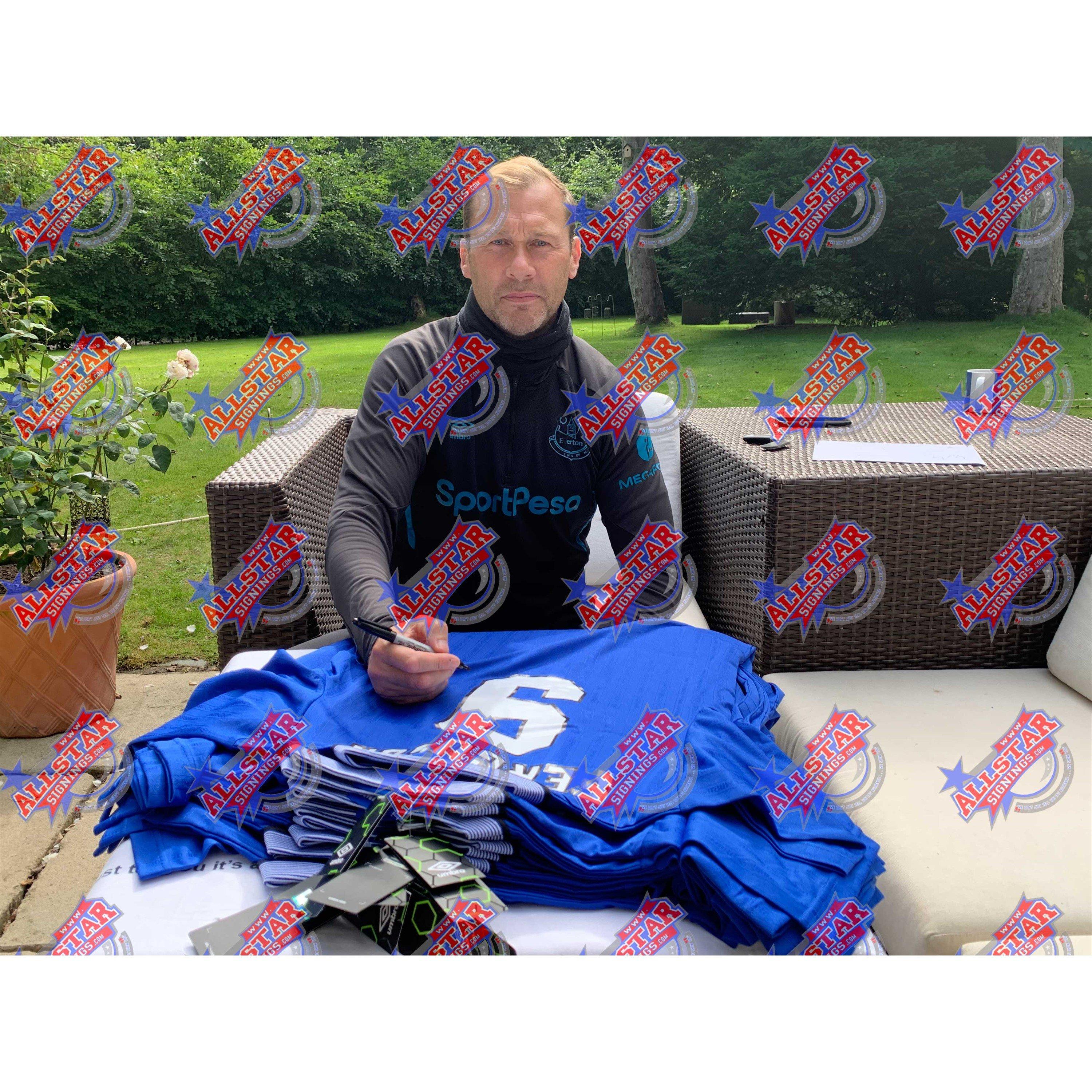Blue - Everton FC - Duncan Ferguson signed Everton shirt - 2