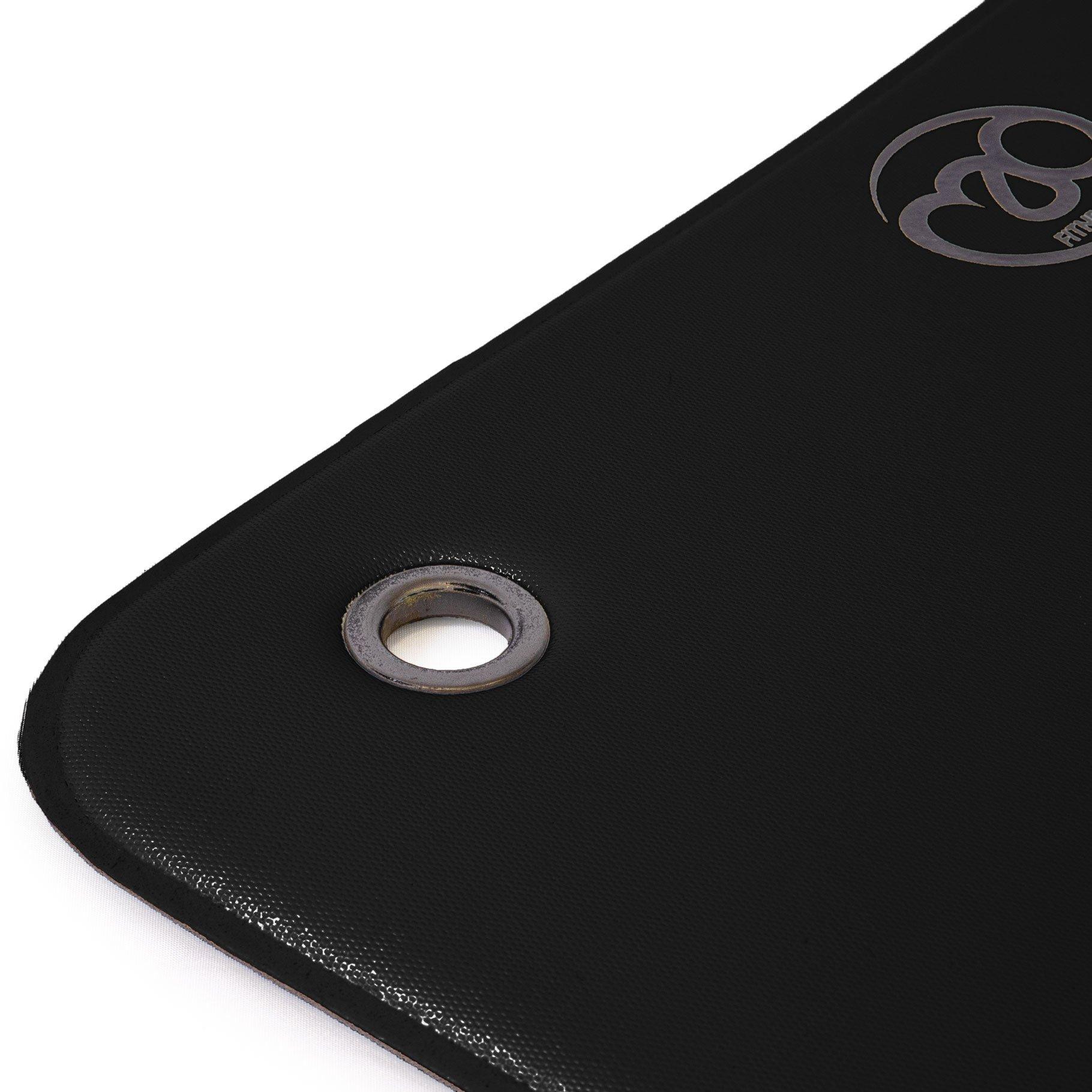 Black - Fitness-Mad - Club Aerobic Mat with Eyelets - Black - 4