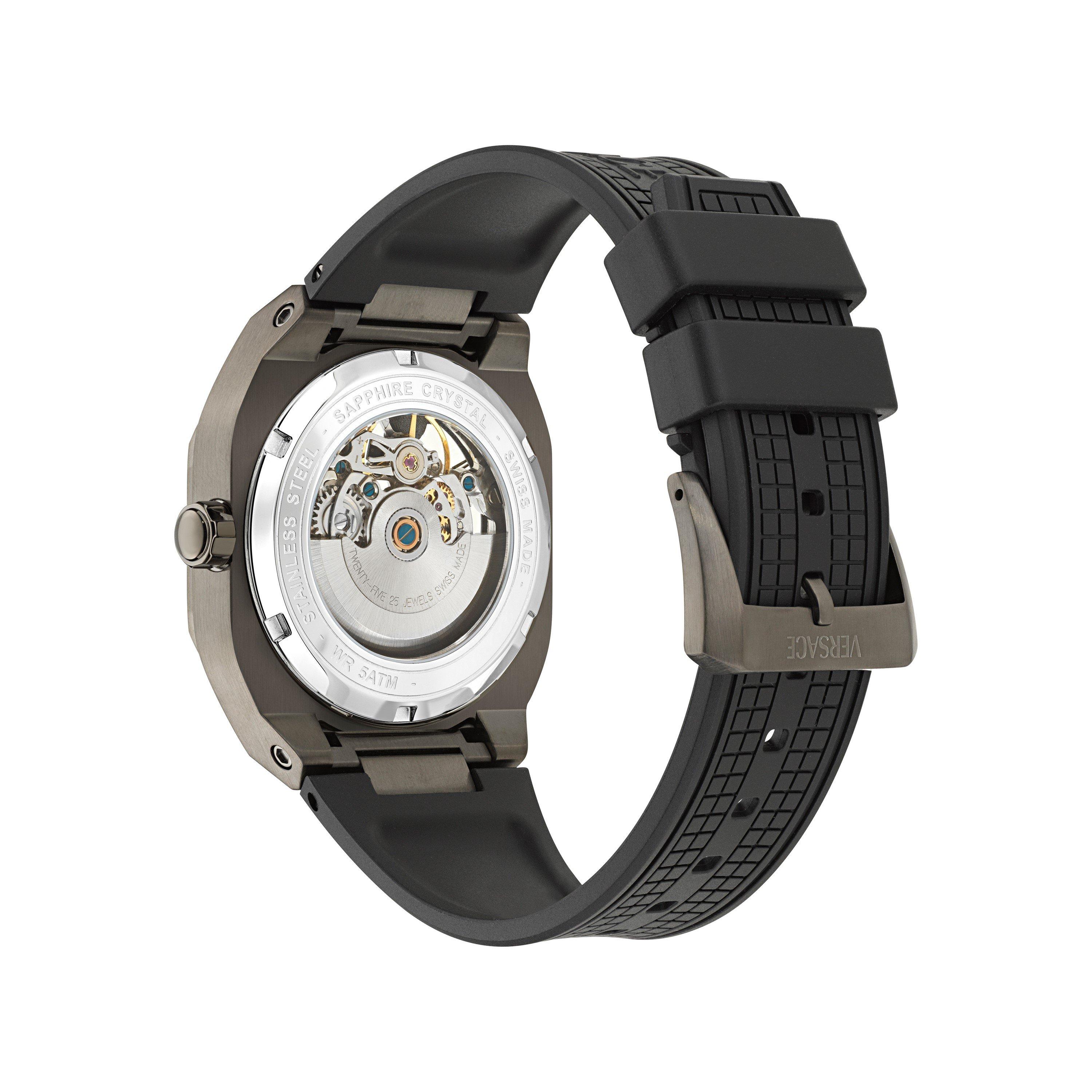 REd/Grey - Versace - Men's Chrono X Dial Stainless Steel Auto Analogue Watch - 2