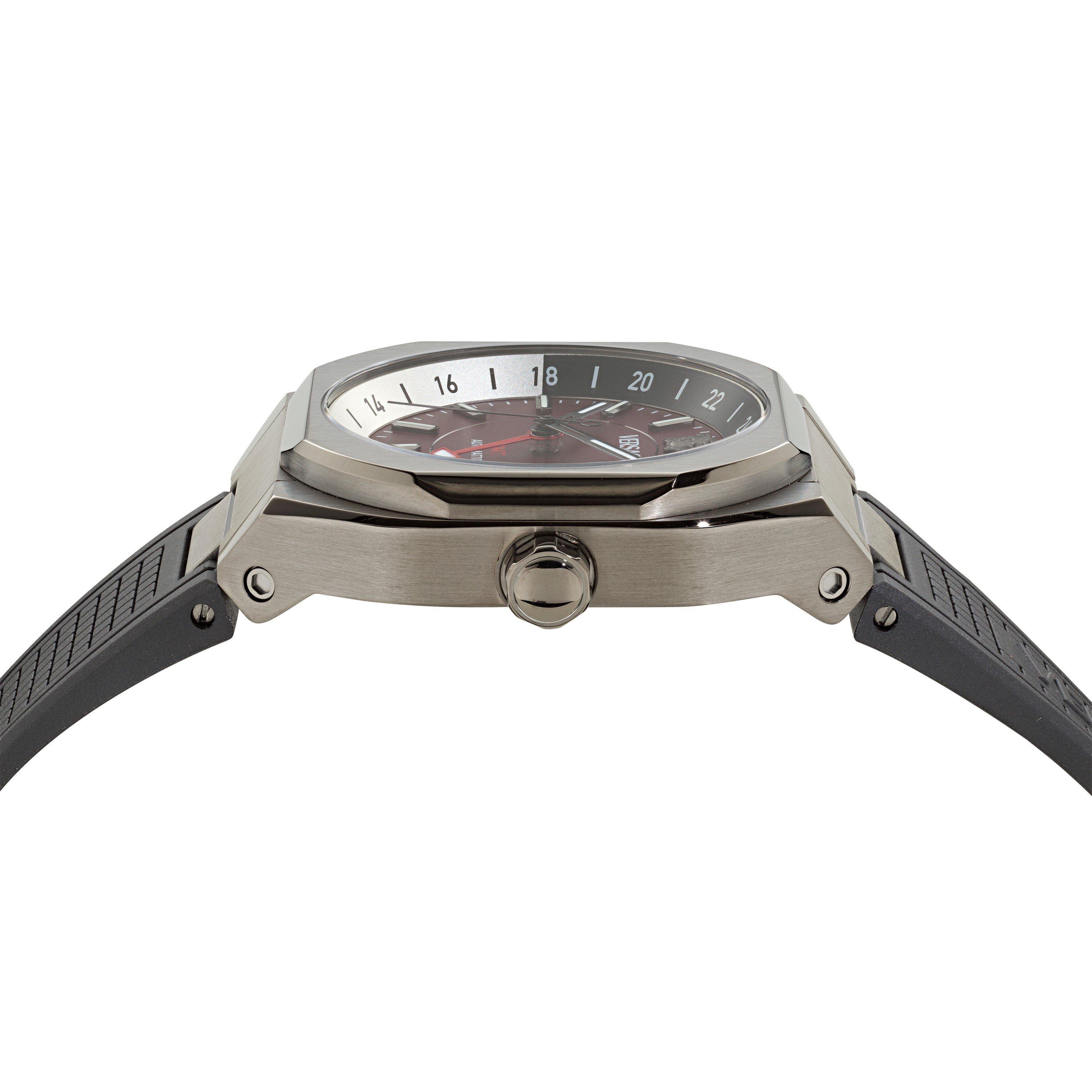 REd/Grey - Versace - Men's Chrono X Dial Stainless Steel Auto Analogue Watch - 3