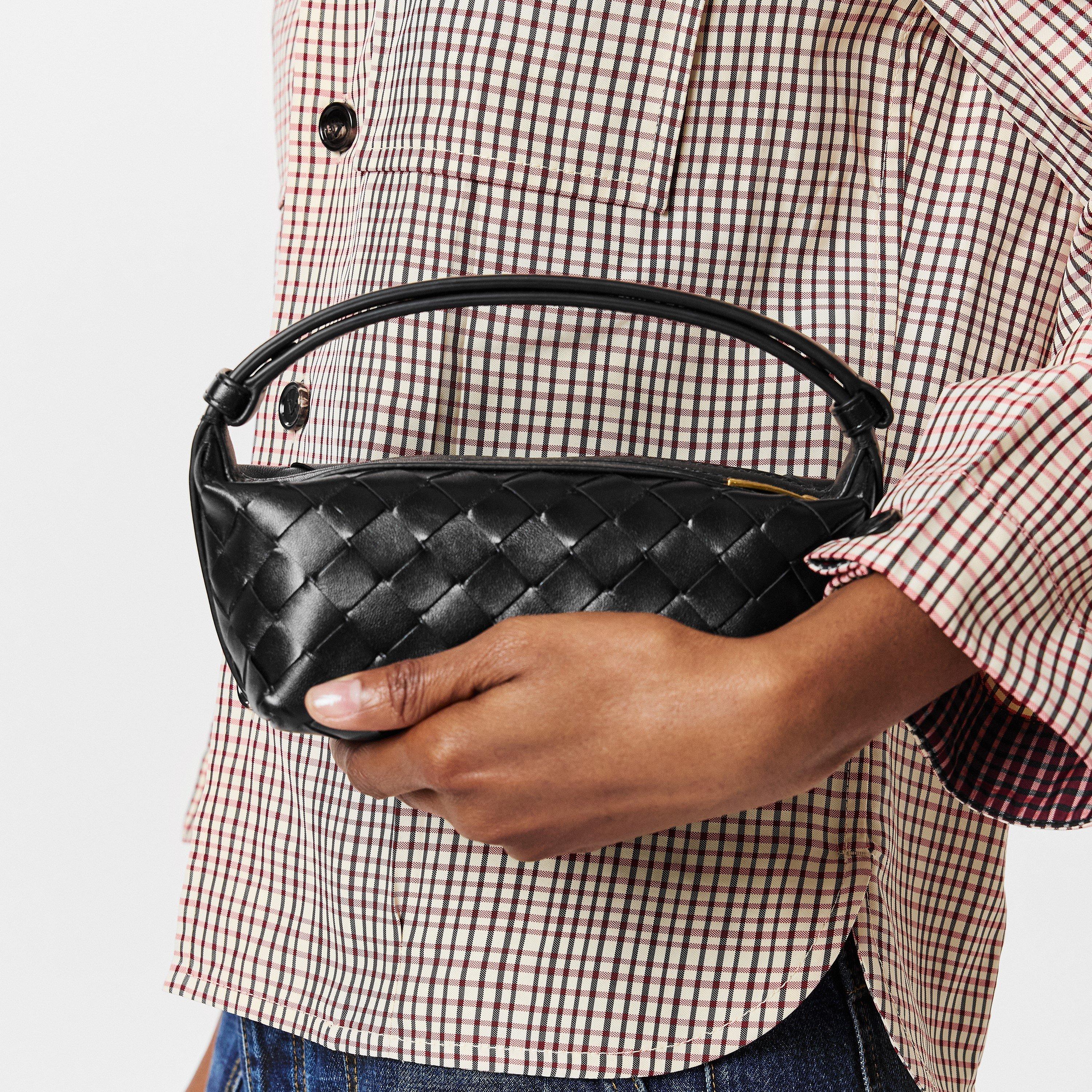 Black - Bottega Veneta - Women's Wallace Mini Bag - 3