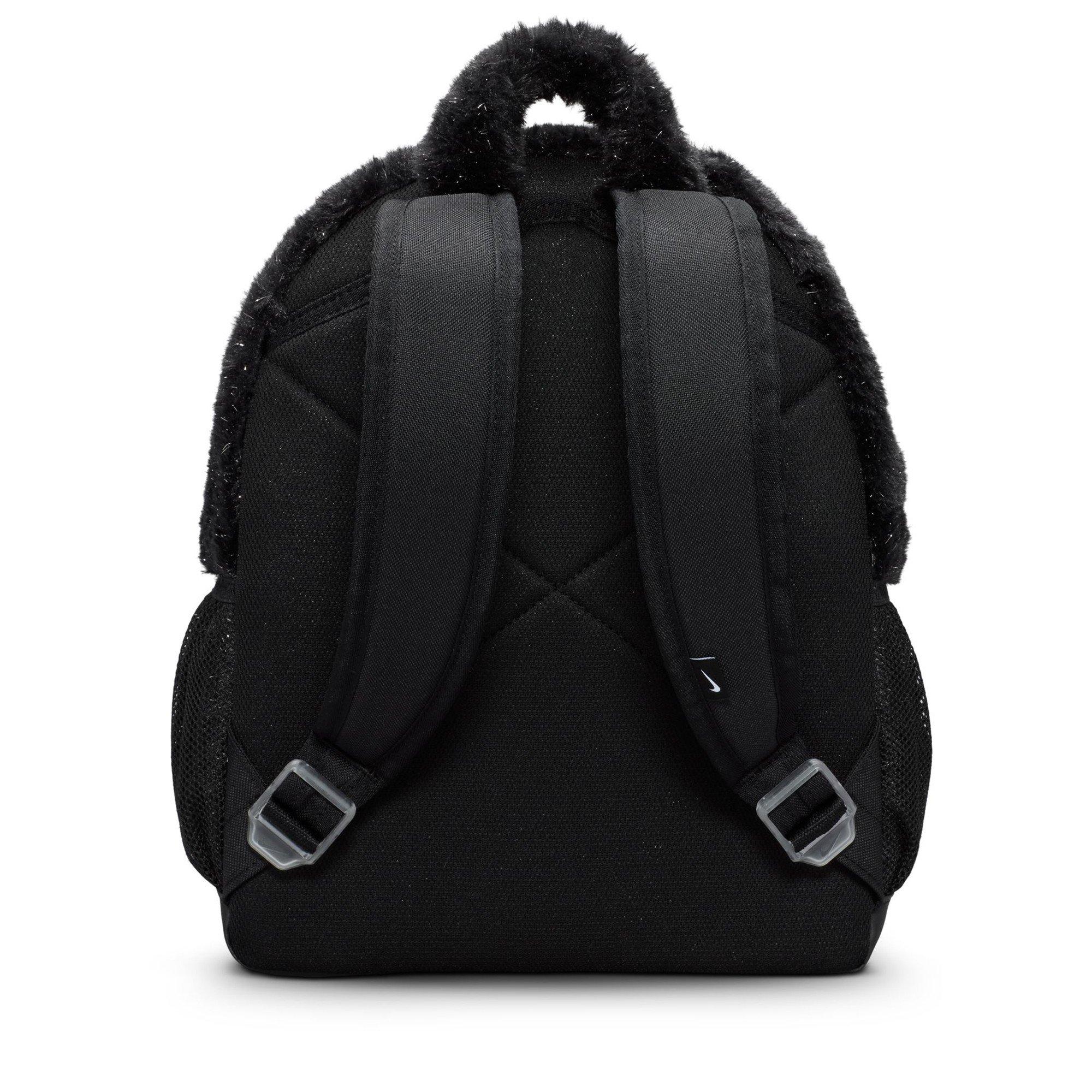 Black/Blk/White - Nike - Faux Fur Juniors Backpack - 2