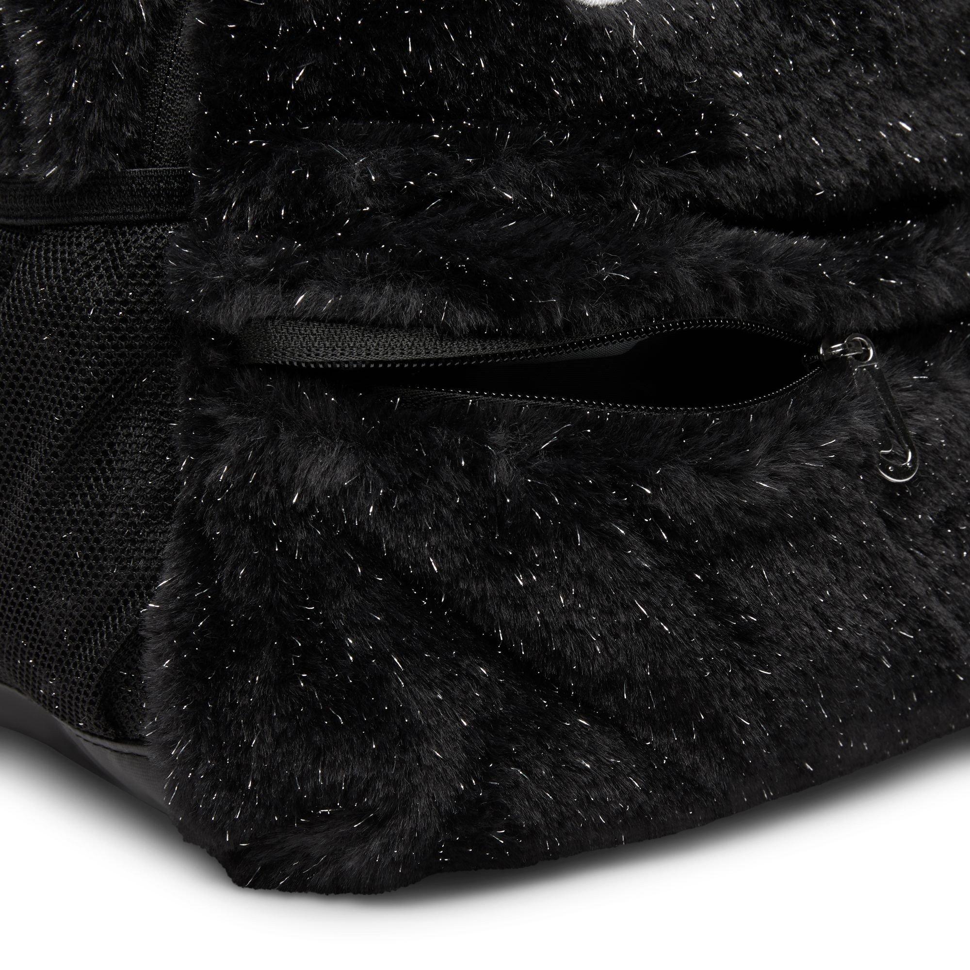 Black/Blk/White - Nike - Faux Fur Juniors Backpack - 8